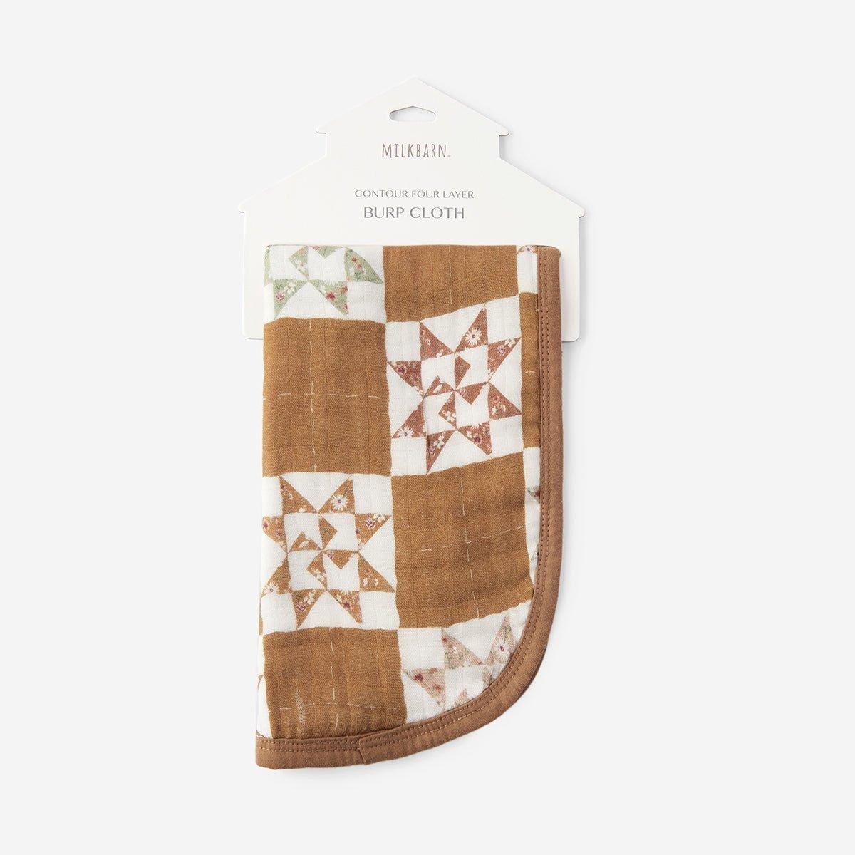 Quilt Contour Four Layer Burp Cloth image number 1