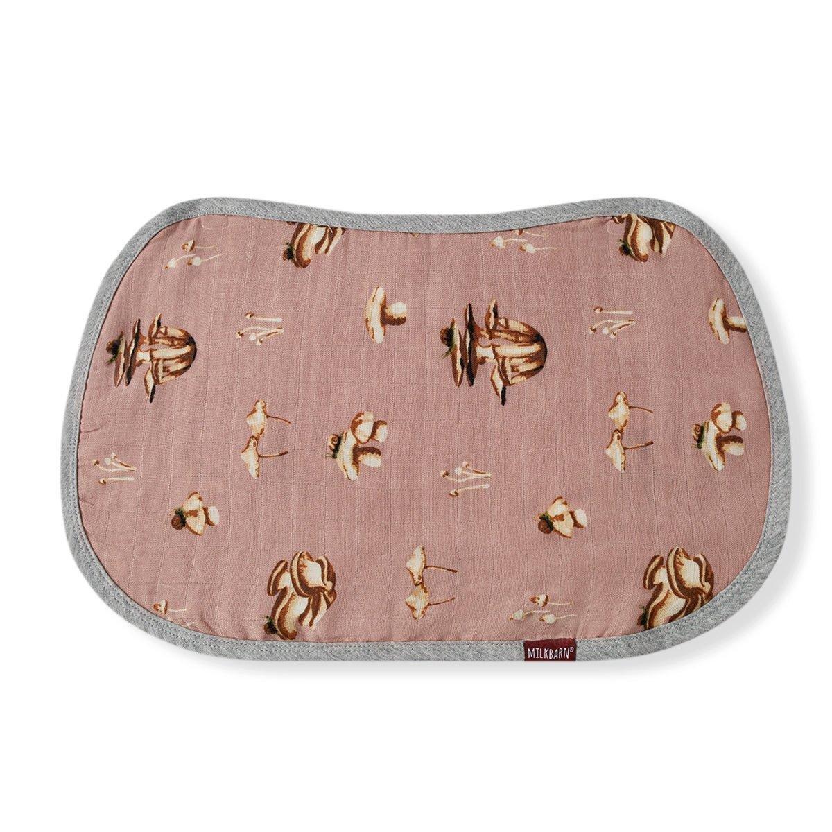 Mushroom Contour Four Layer Burp Cloth image number 1