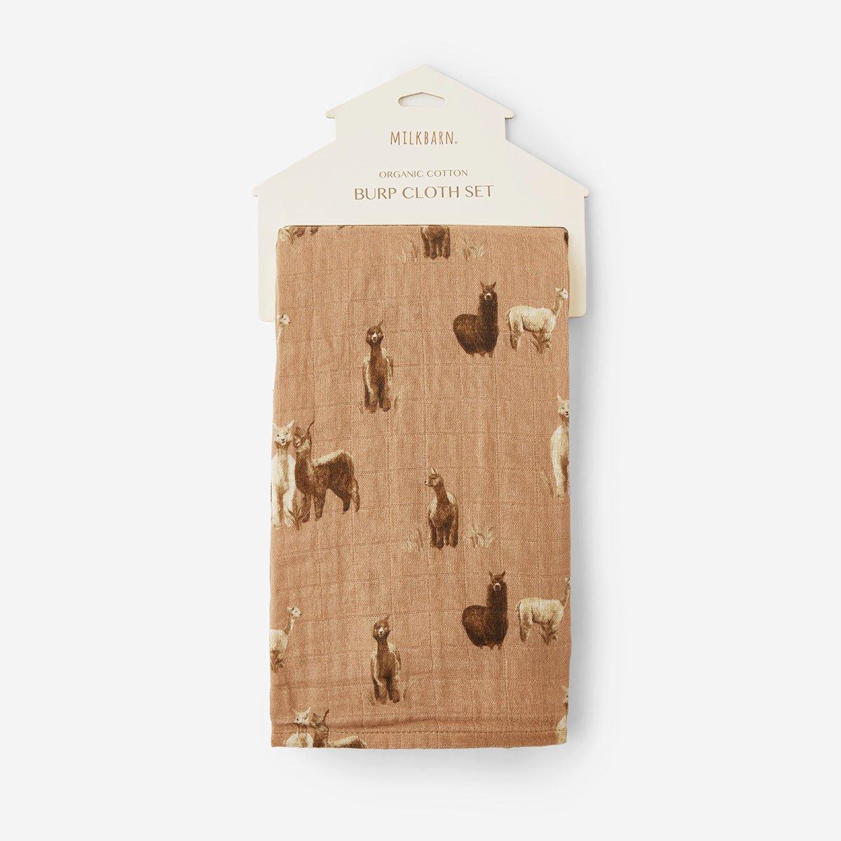 Alpaca Organic Cotton Two-Piece Burp Cloth Set image number 2