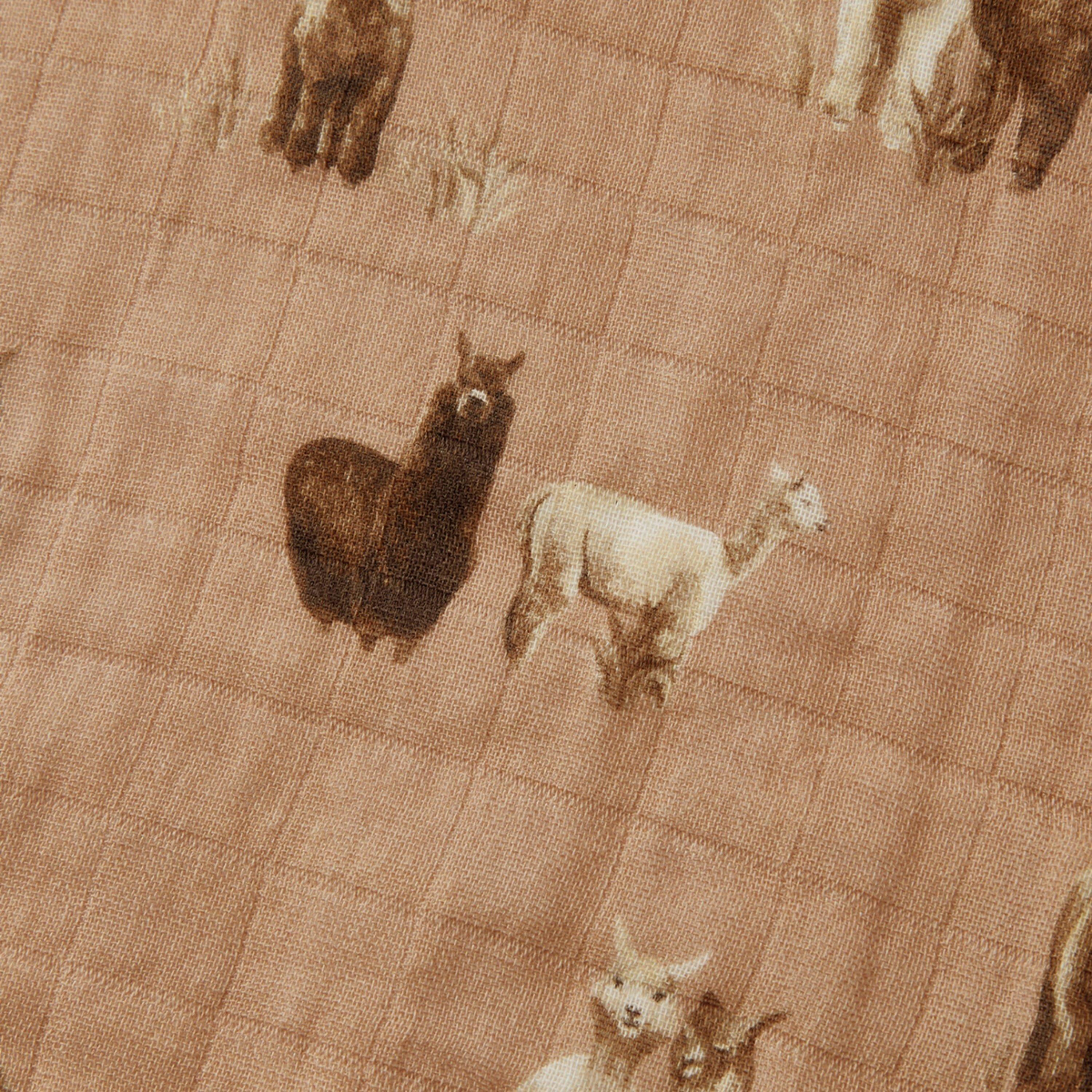 Alpaca Organic Cotton Two-Piece Burp Cloth Set image number 4