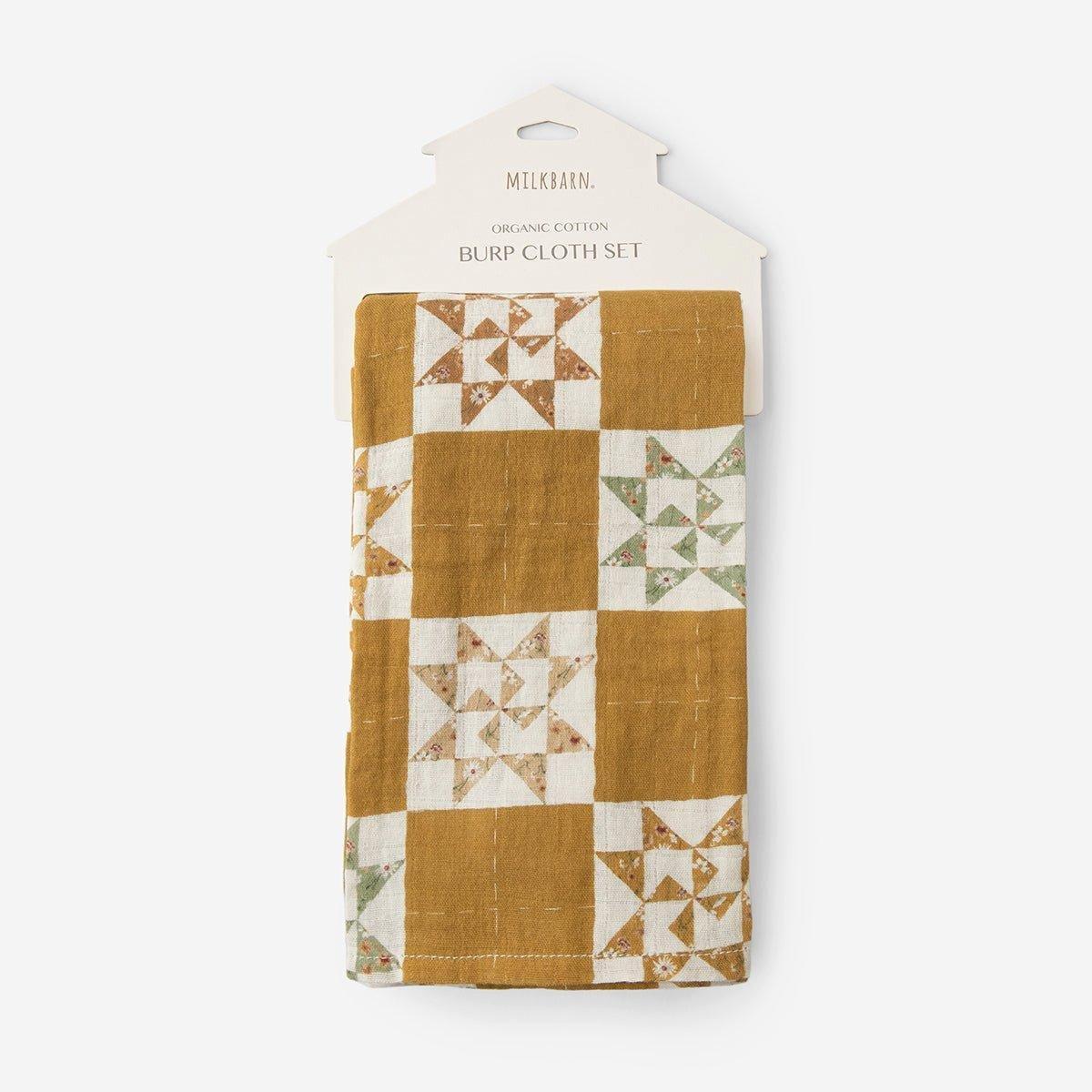 Quilt Organic Cotton Two-Piece Burp Cloth Set image number 2