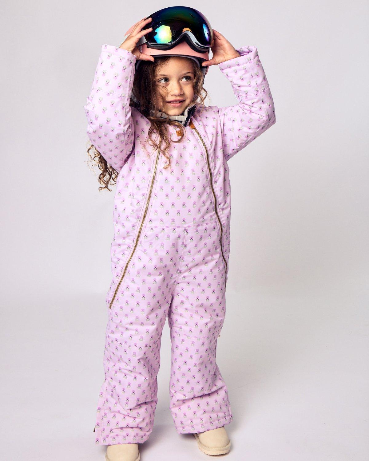 Kids Snowsuit in Pink Marigold image number 2