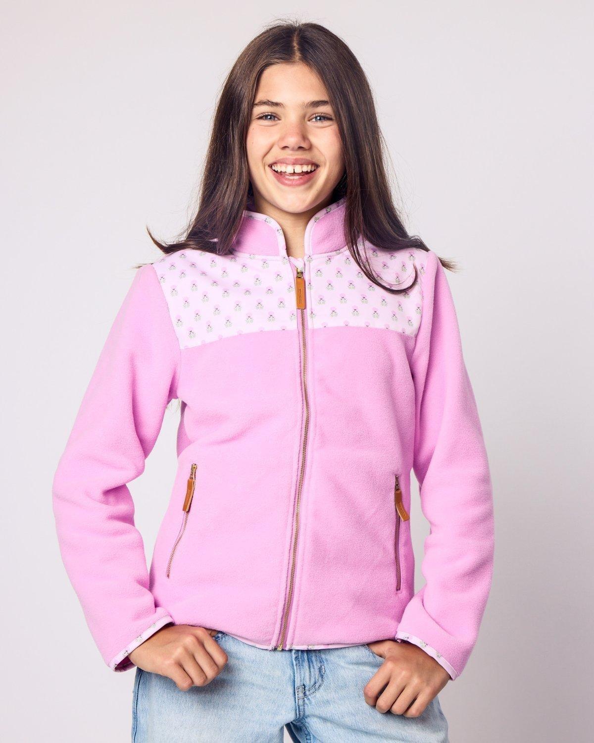 Kids Pink Lavender Fleece Jacket image number 2