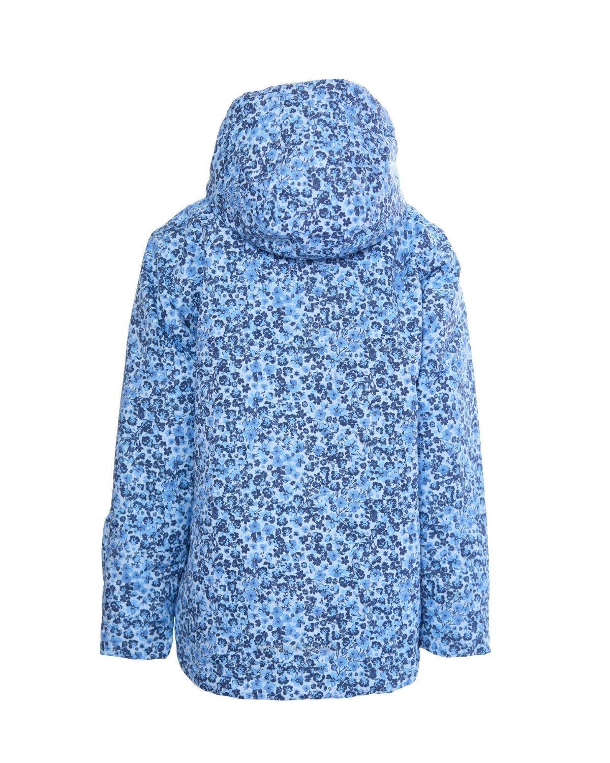Kids Blue Ditsy Floral Winter Coat image number 1