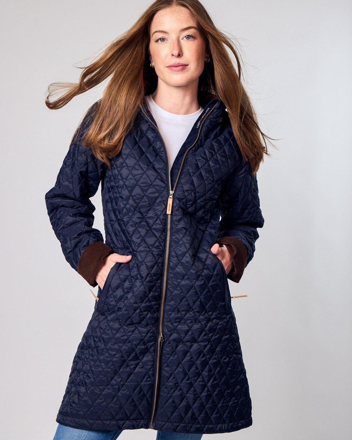 Women's Navy Blue Puffer Jacket image number 2
