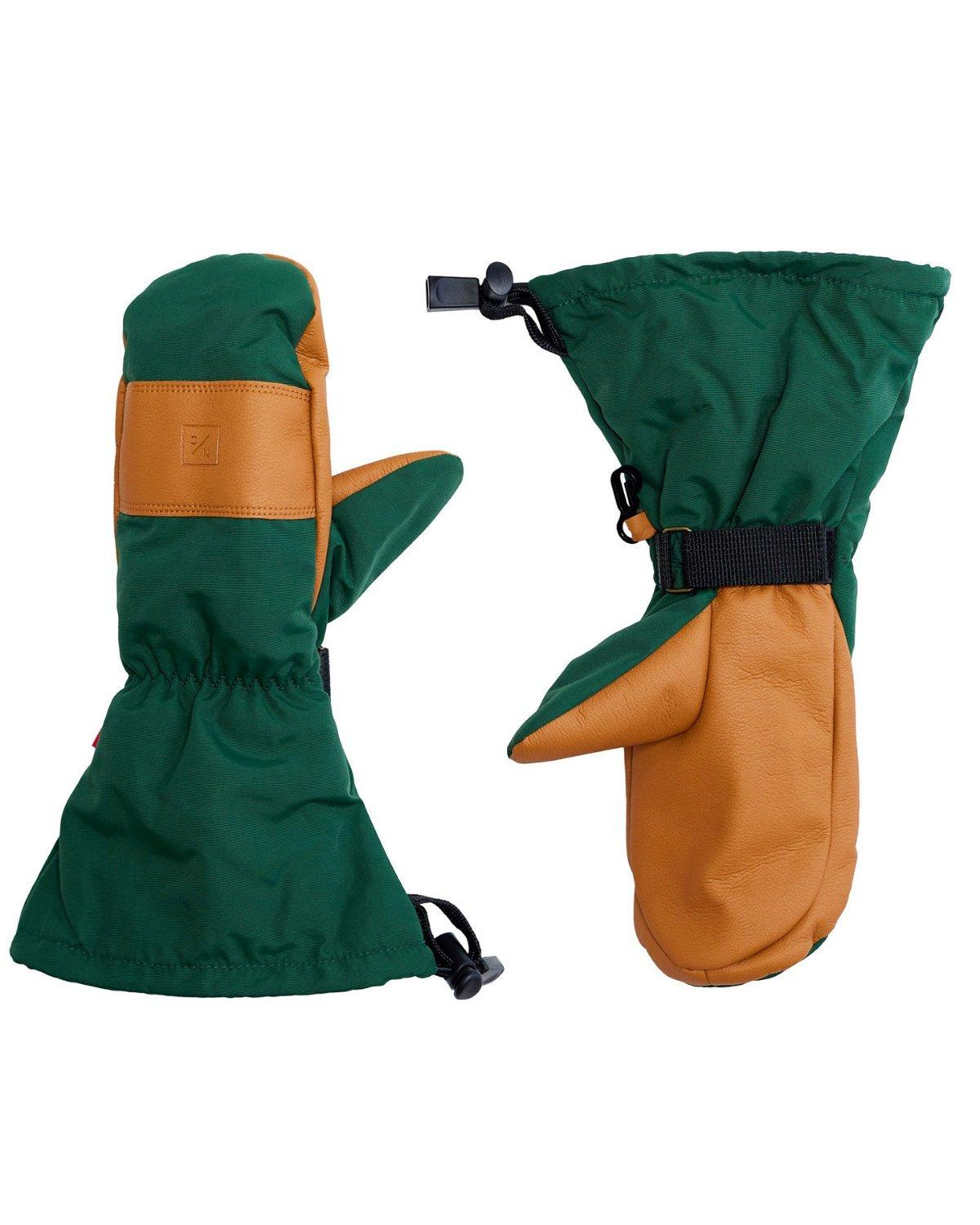 Kids Ivy Green Waterproof Ski Mitten image number 1
