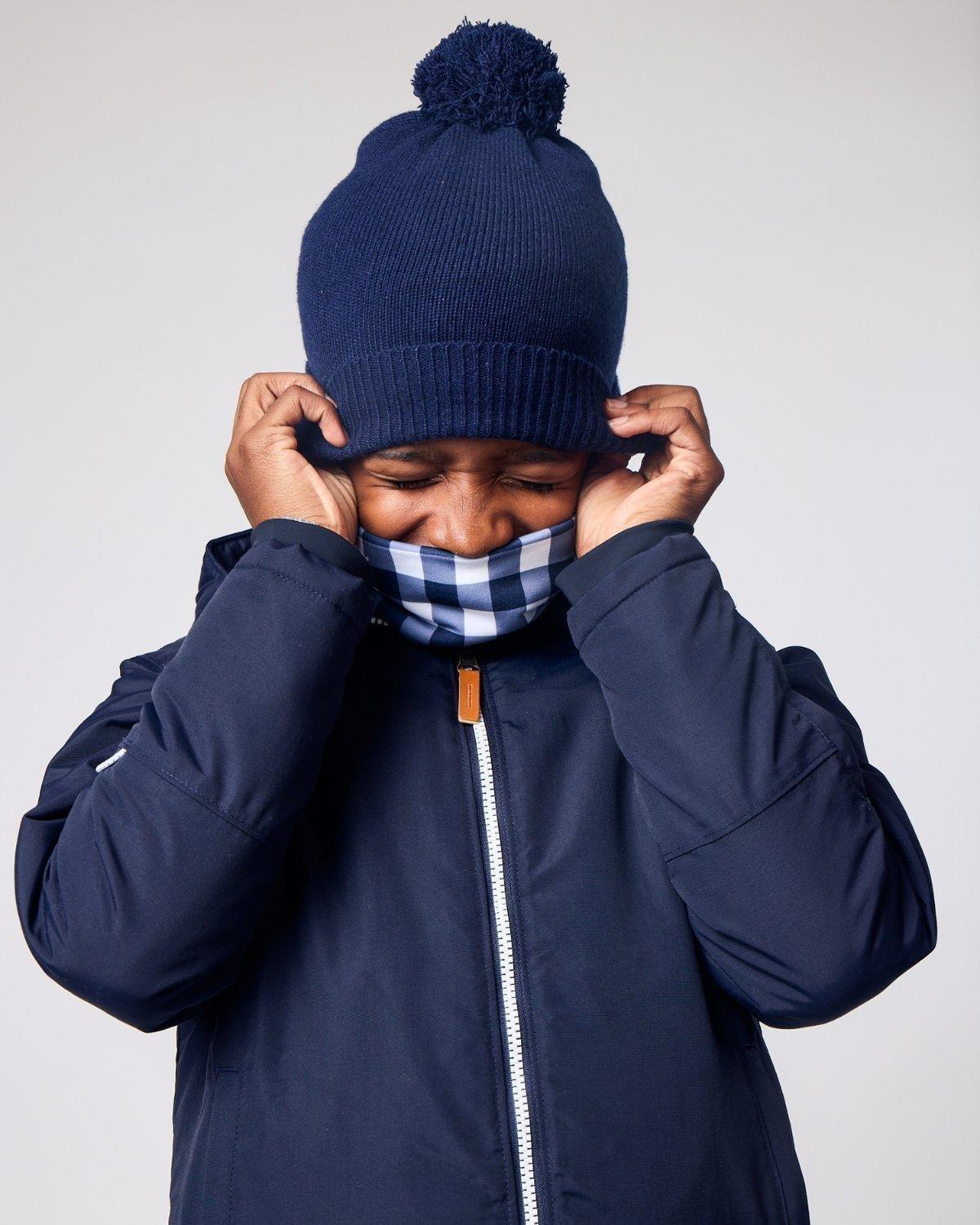 Navy Blue Knit Pom Hat image number 1