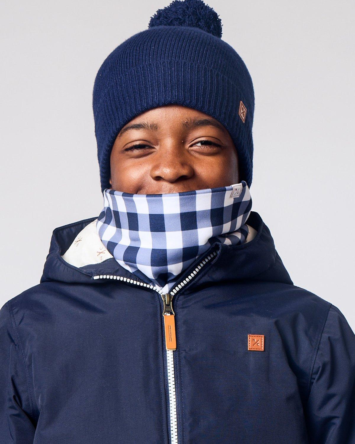 Navy Gingham Neck Warmer image number 1