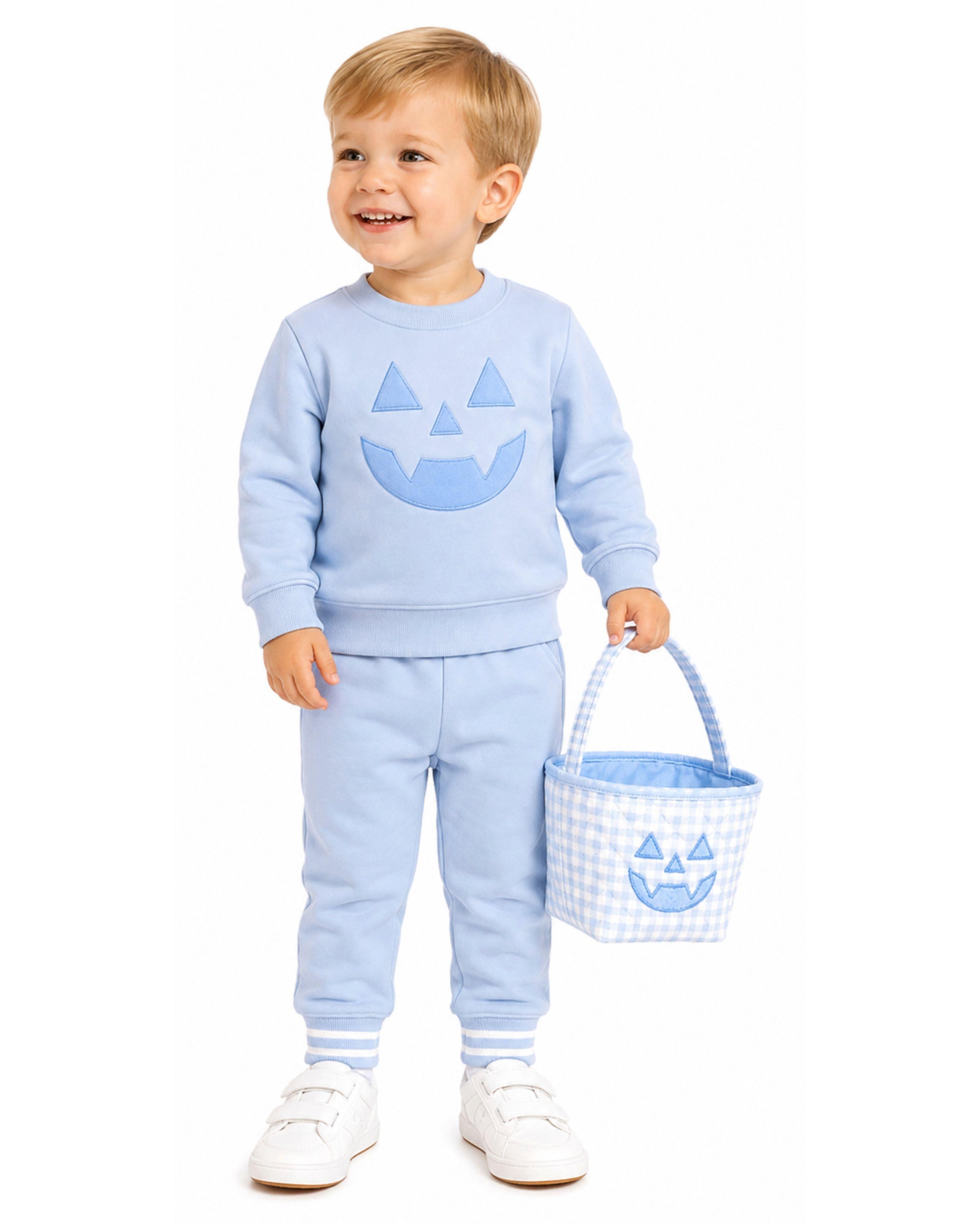 Jack-O-Lantern Crewneck Sweatshirt, Blue image number 2