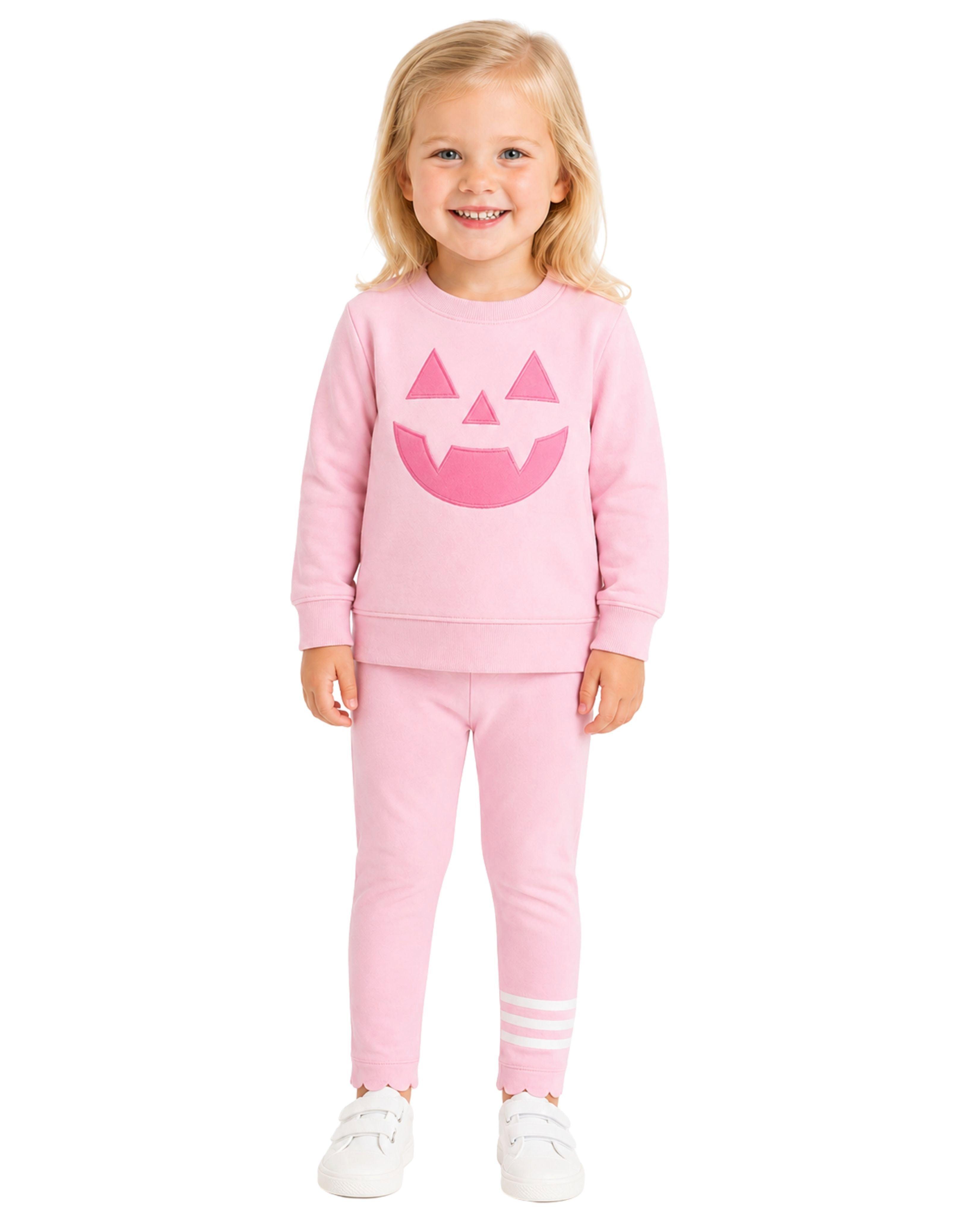 Jack-O-Lantern Crewneck Sweatshirt, Pink image number 2