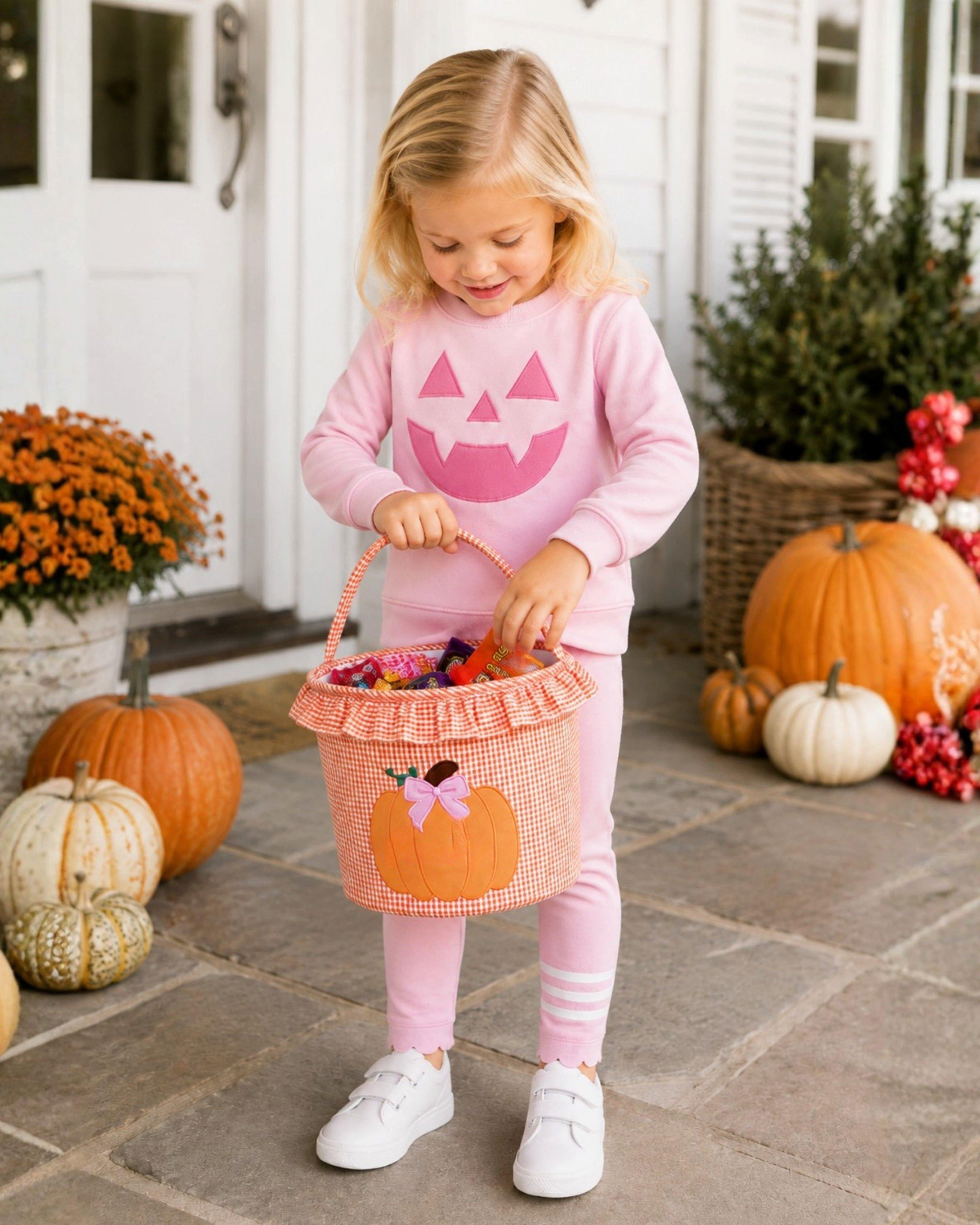 Ruffled Pumpkin Halloween Trick-or-Treat Tote image number 2