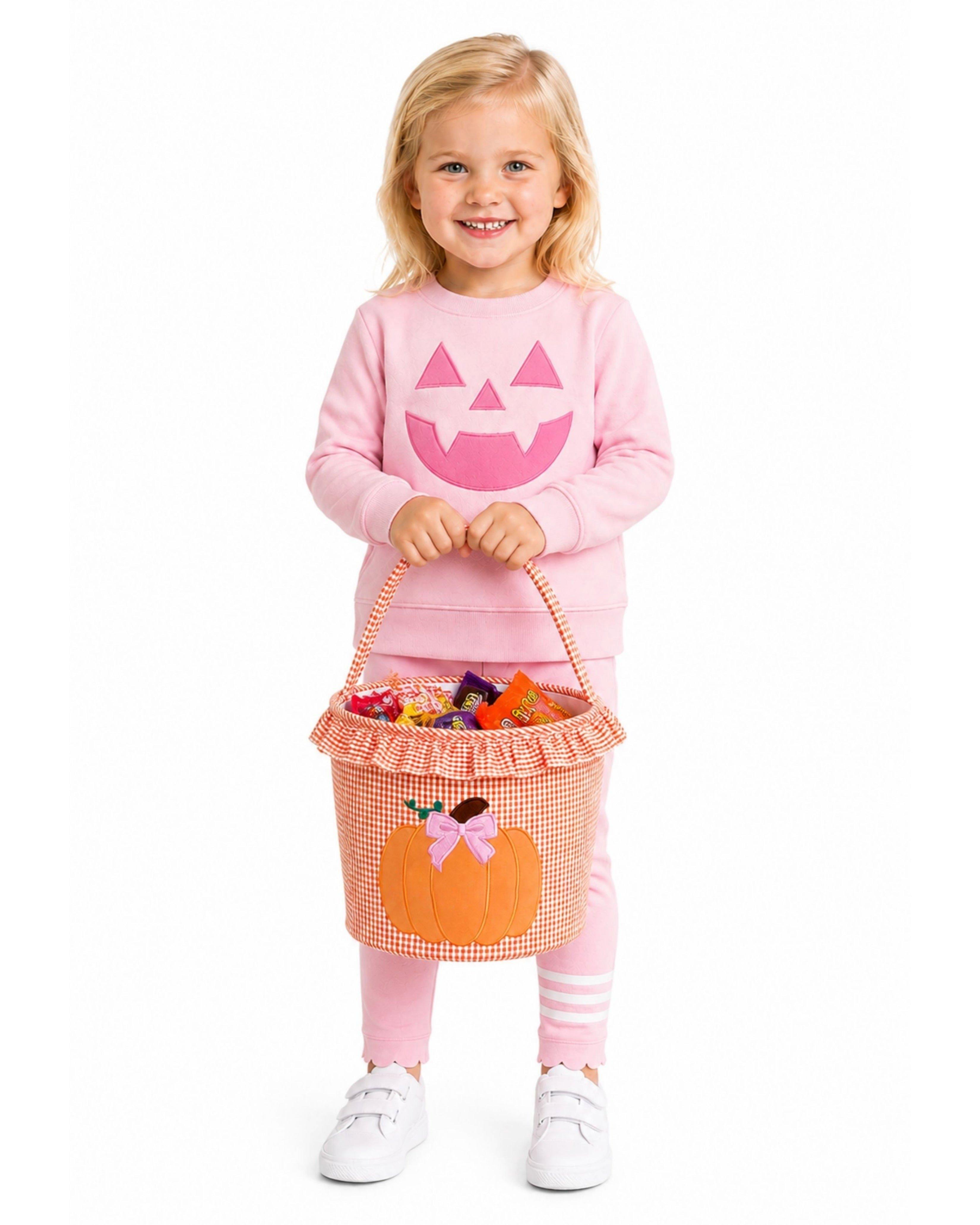 Ruffled Pumpkin Halloween Trick-or-Treat Tote image number 3