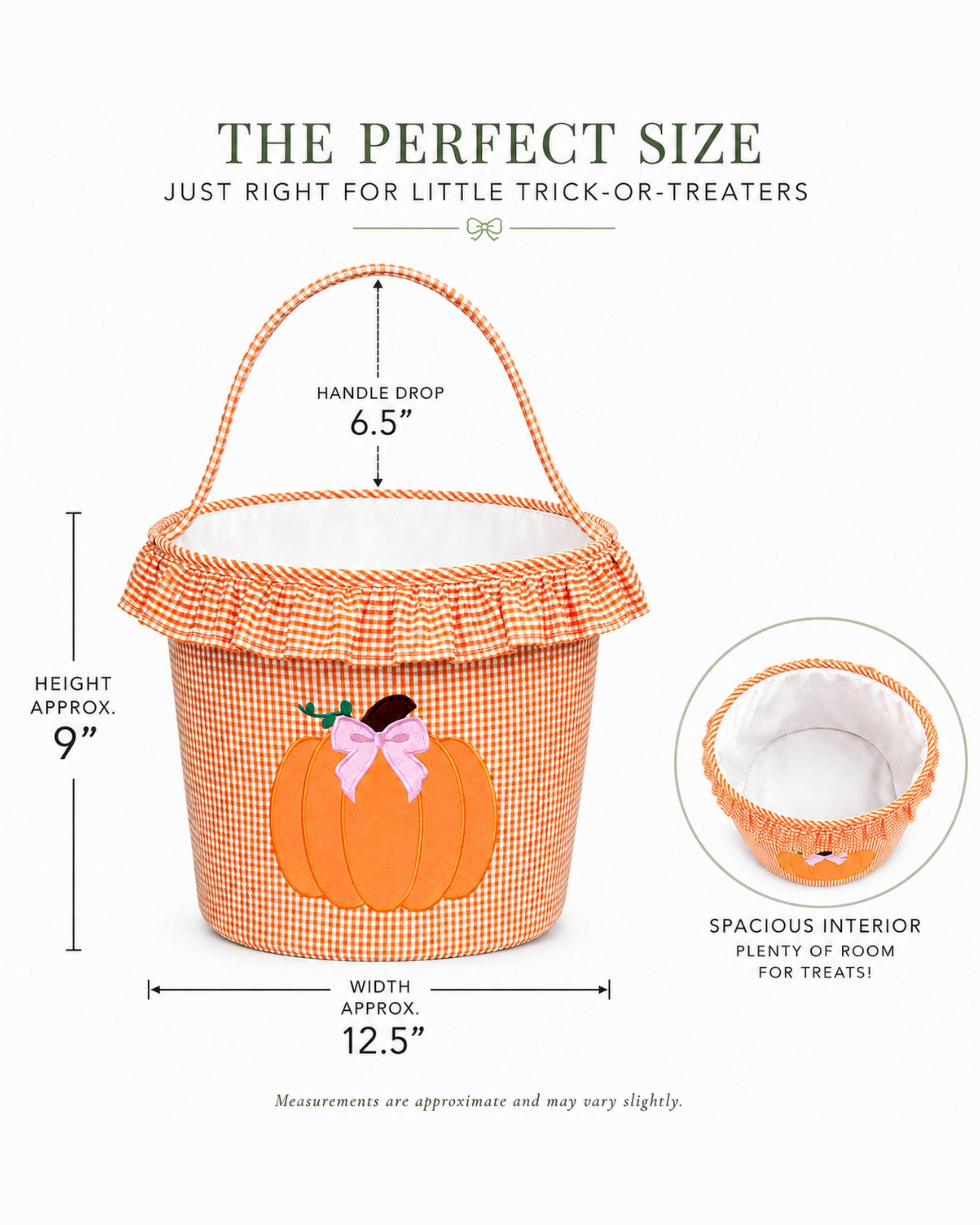 Ruffled Pumpkin Halloween Trick-or-Treat Tote image number 1