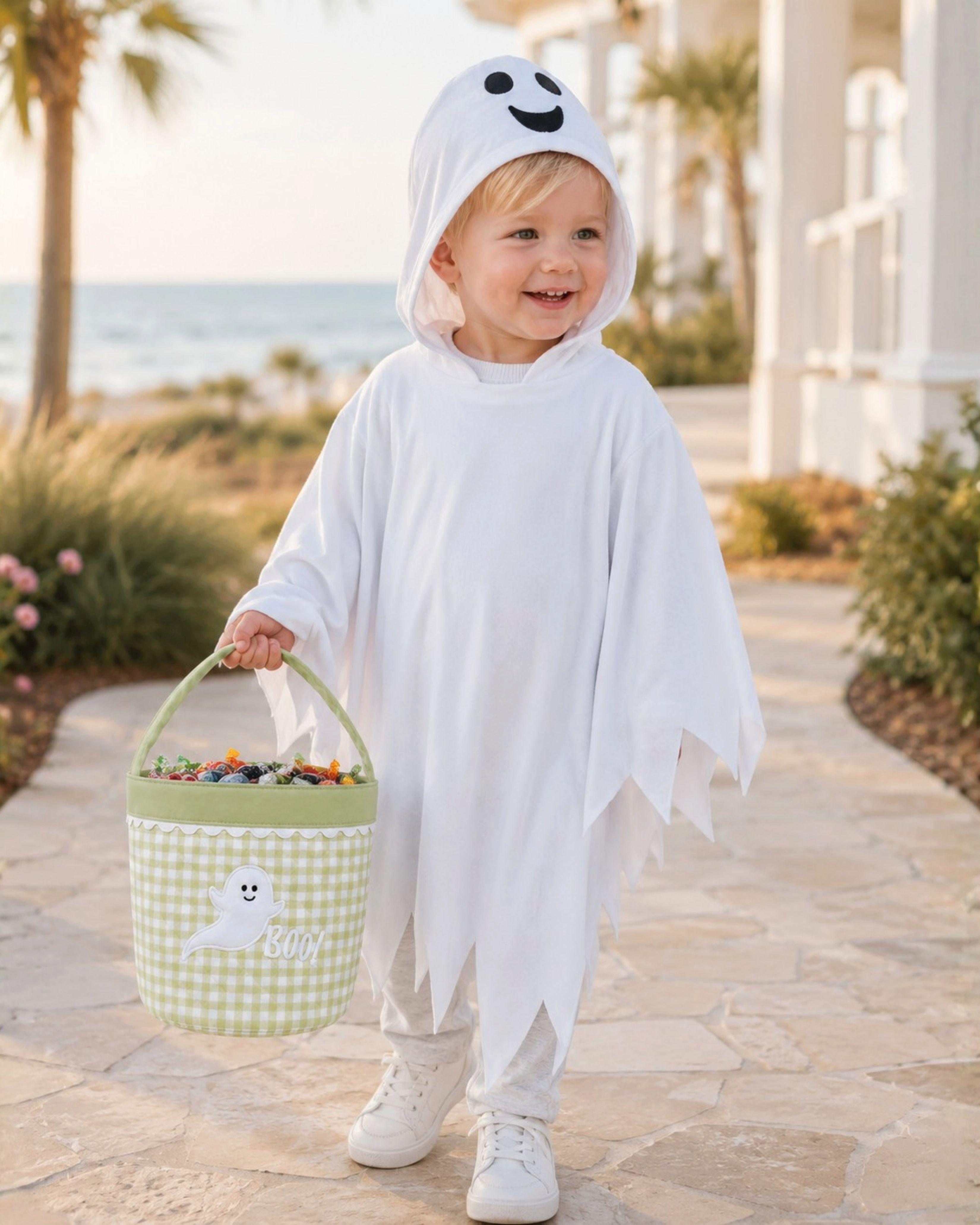 Glow-in-the-Dark Ghost Trick-or-Treat Halloween Tote image number 2