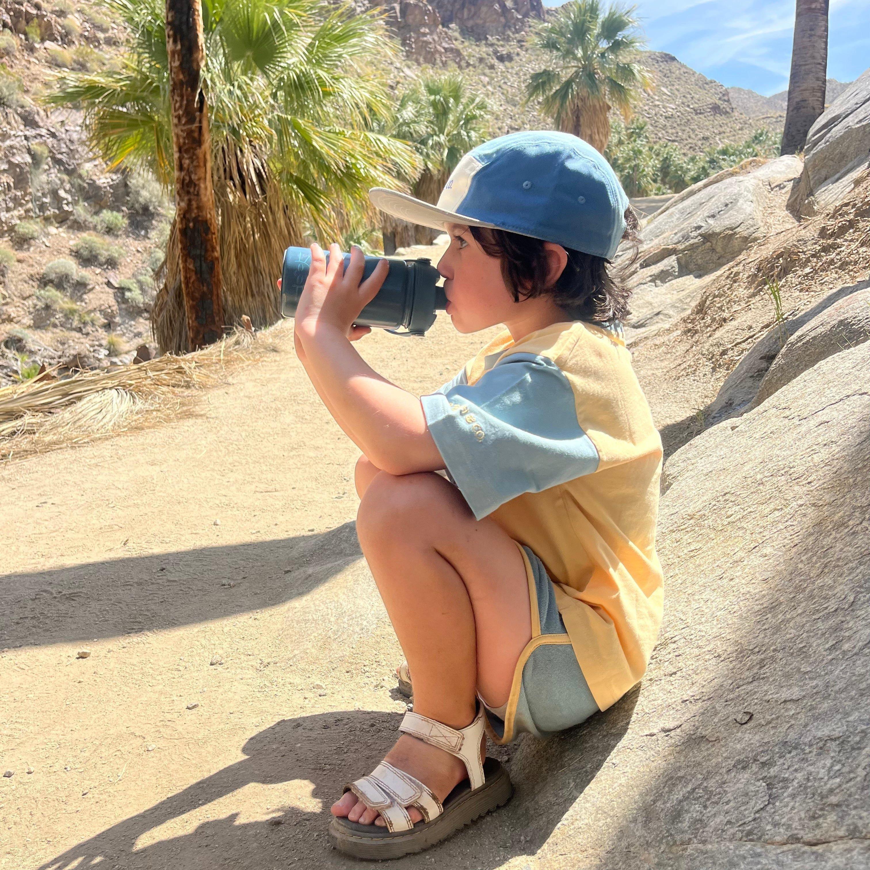 5 Panel Hat | Sky Blue + Desert Teal image number 1