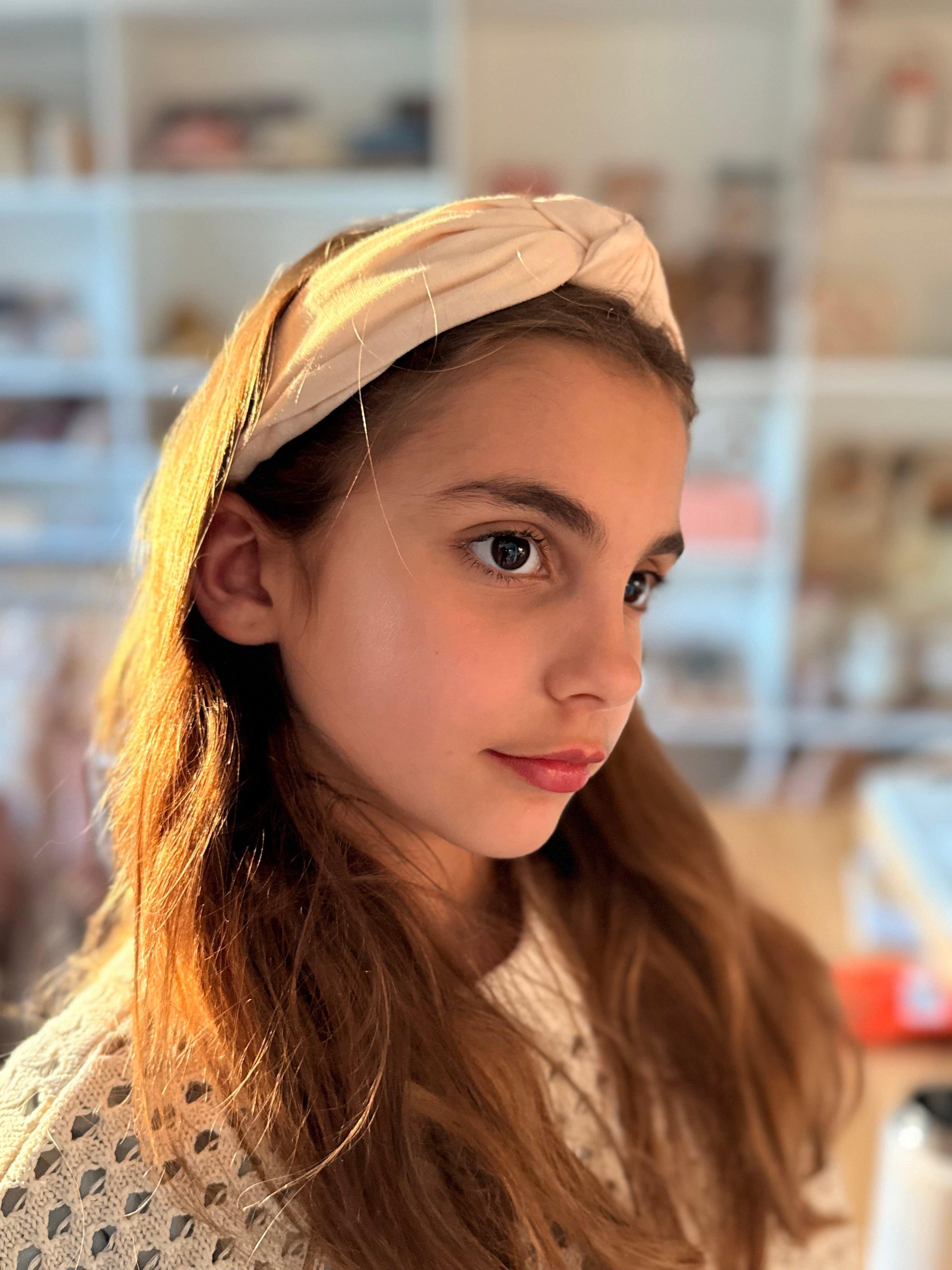 Classic Knot Headband | Organic Cotton | Sand image number 2