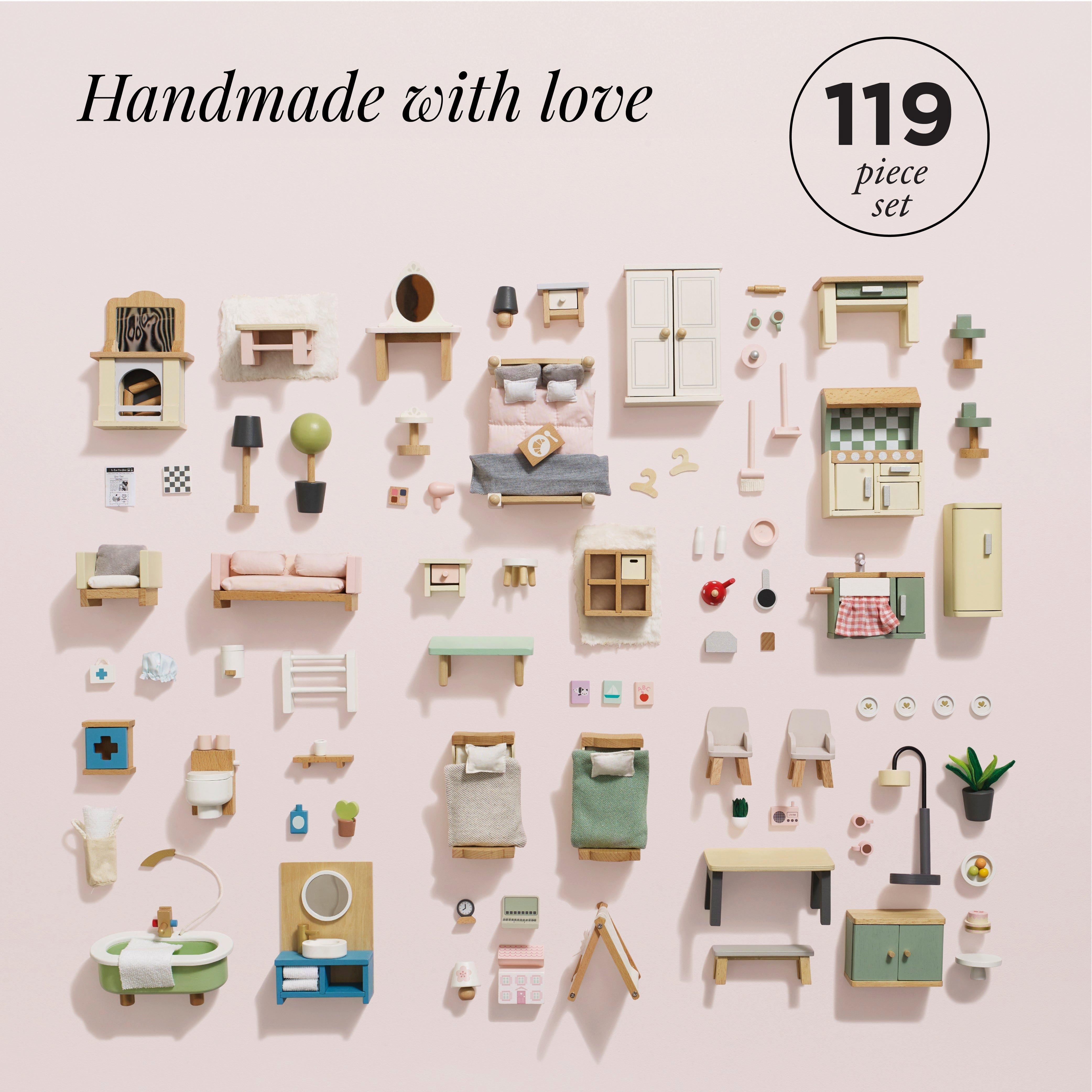 Deluxe Dolls House Furniture Set image number 2