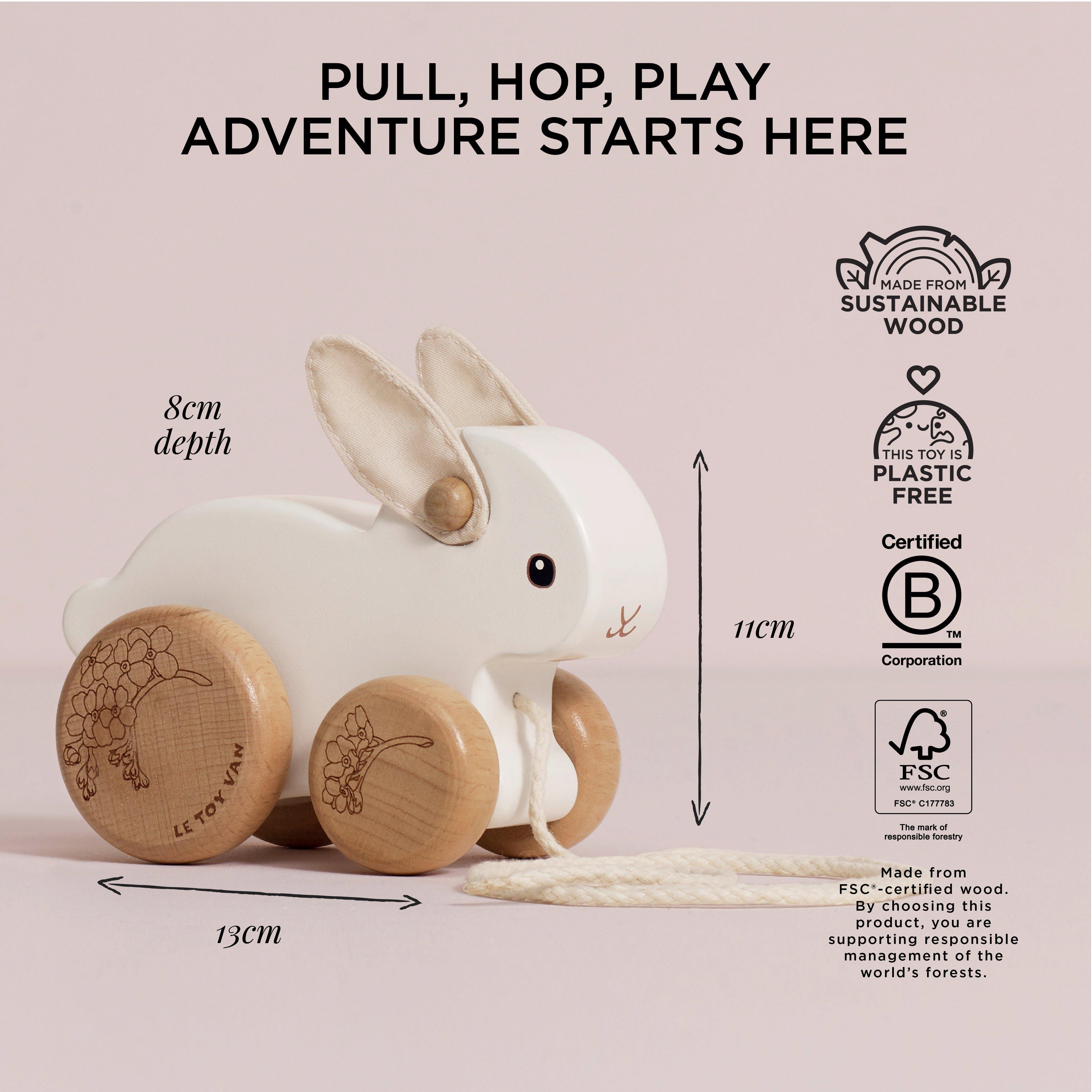 Pull Along Hopping Bunny image number 4