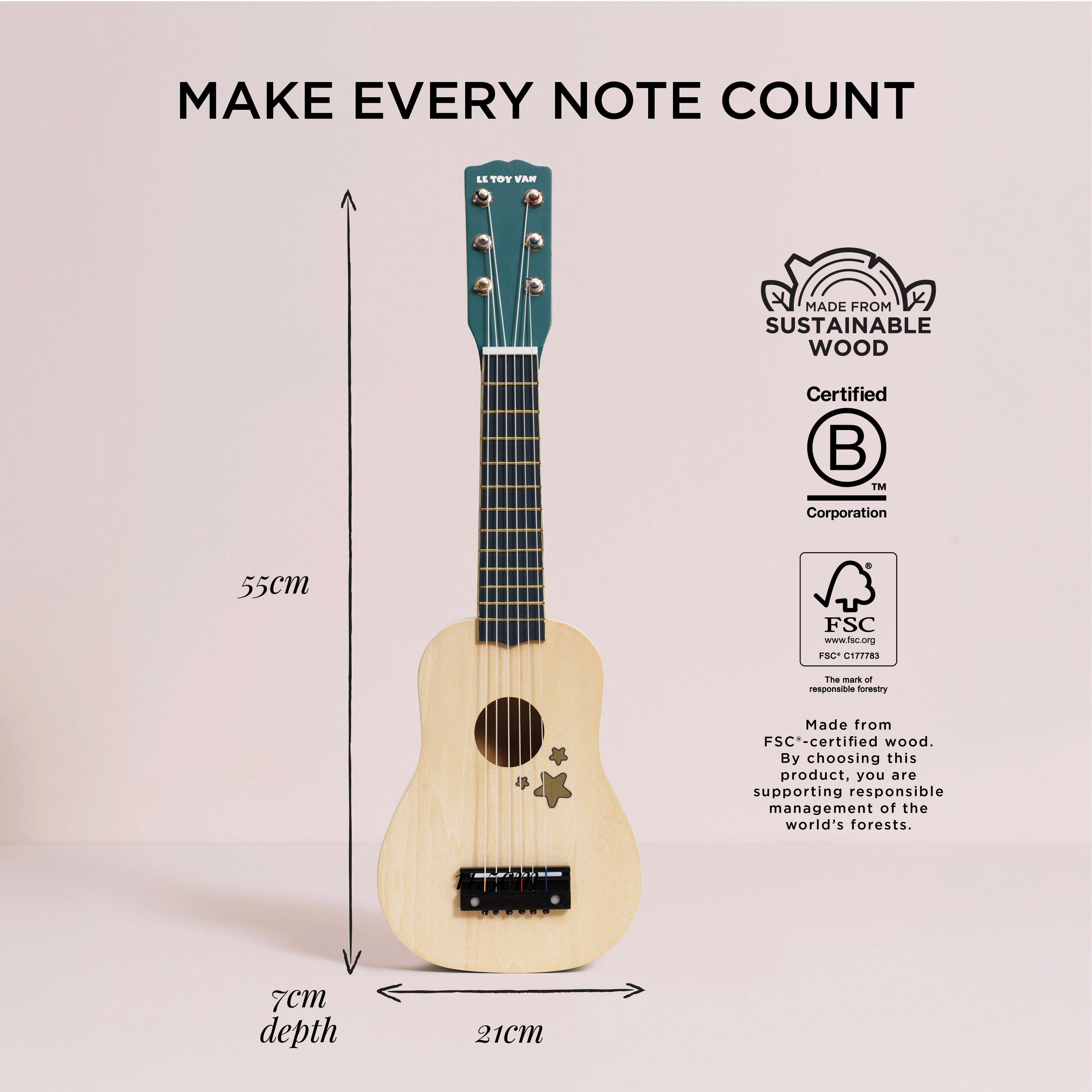 Wooden Guitar Toy Instrument image number 4