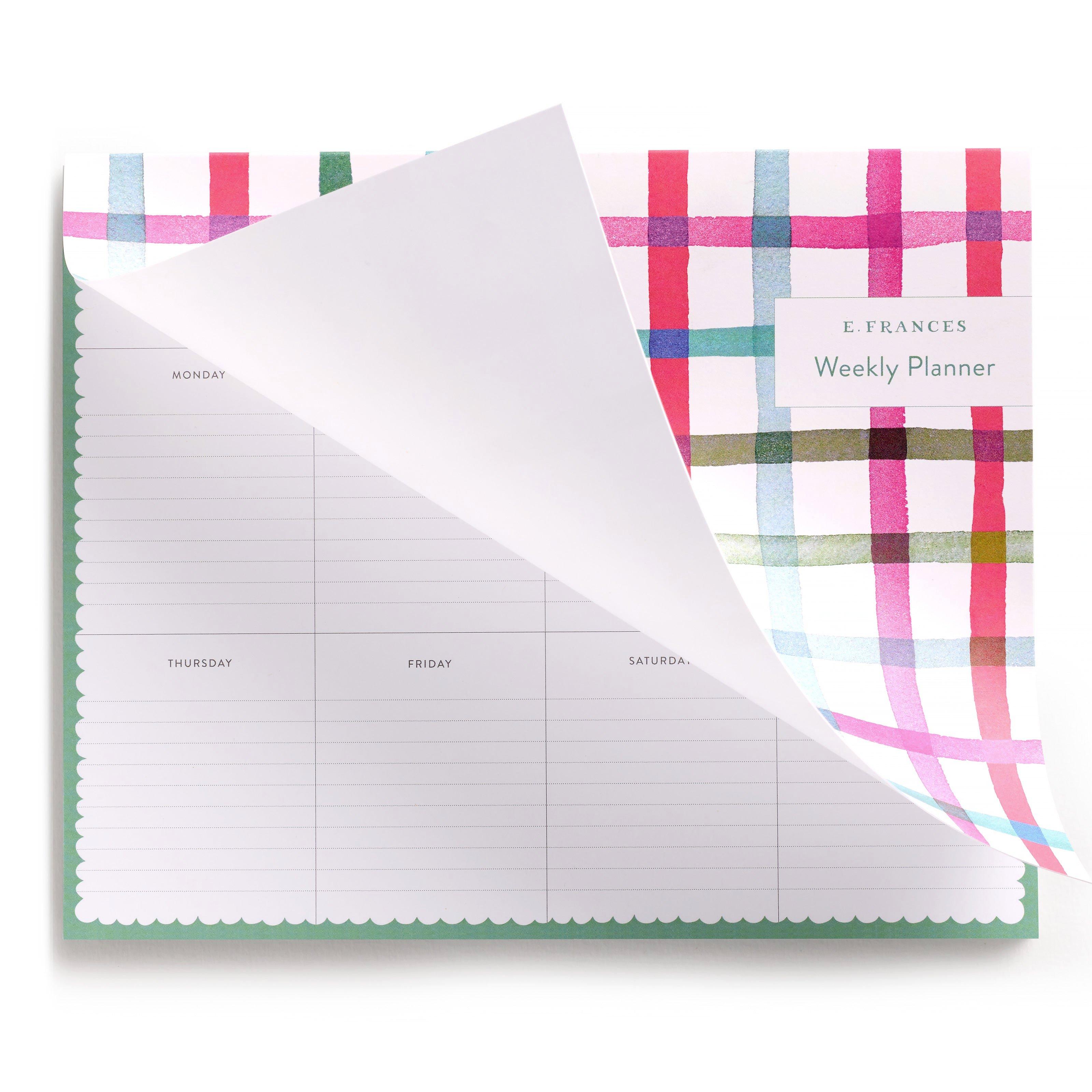 Happy Plaid Covered Planner image number 1