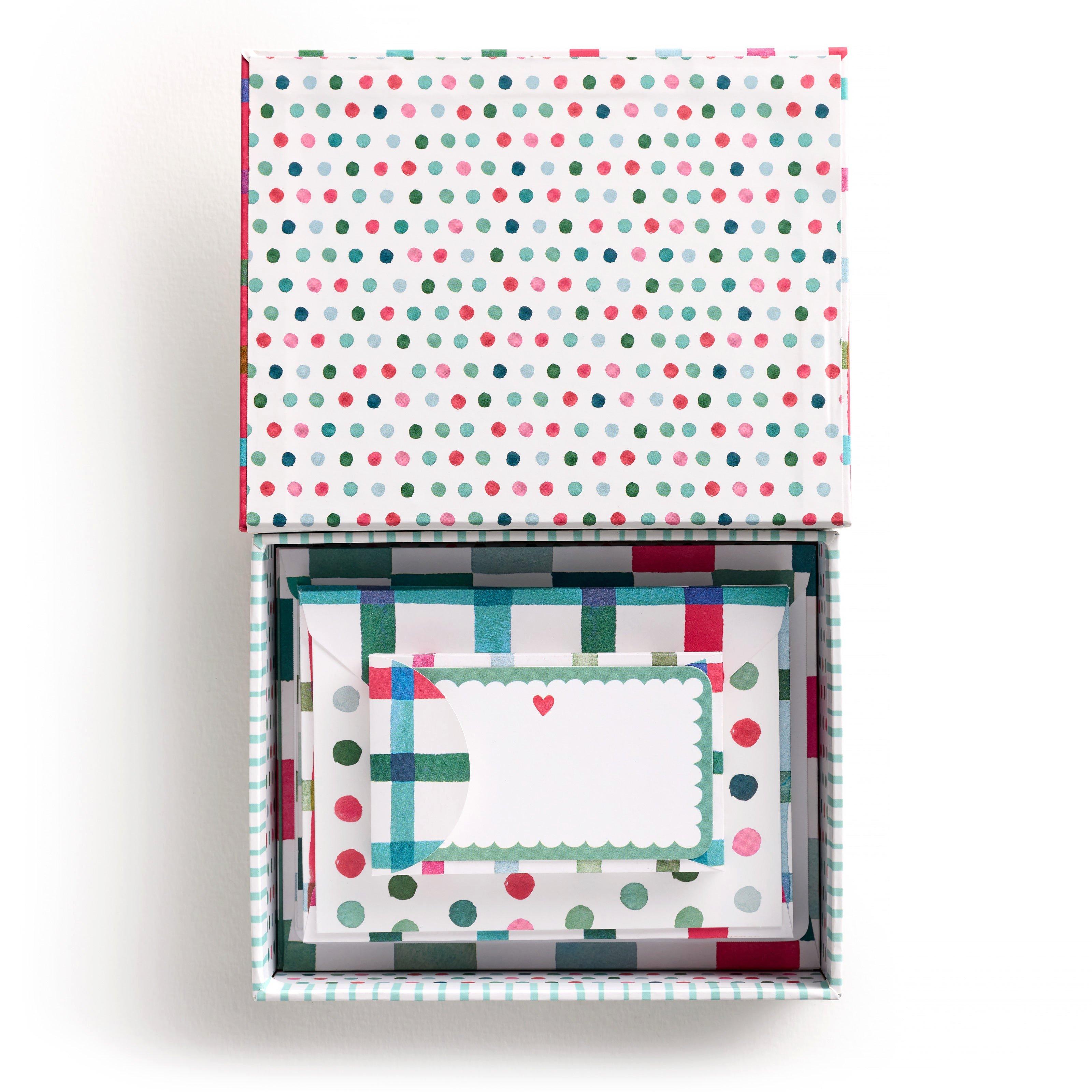Happy Plaid Stationery Set image number 1