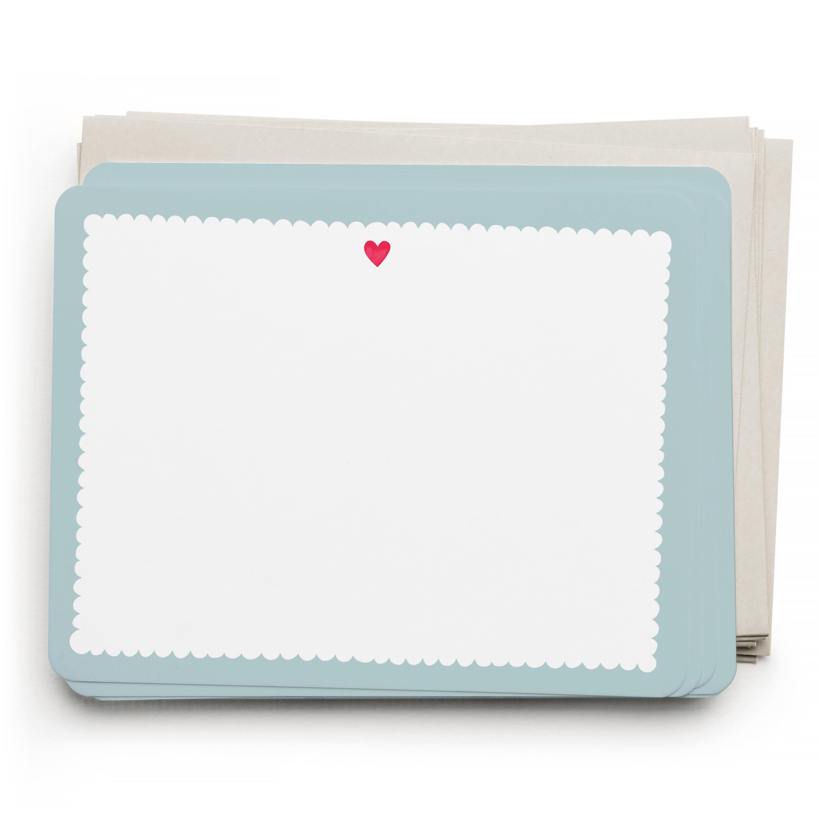 Scalloped Heart Flat Notecard Set image number 2