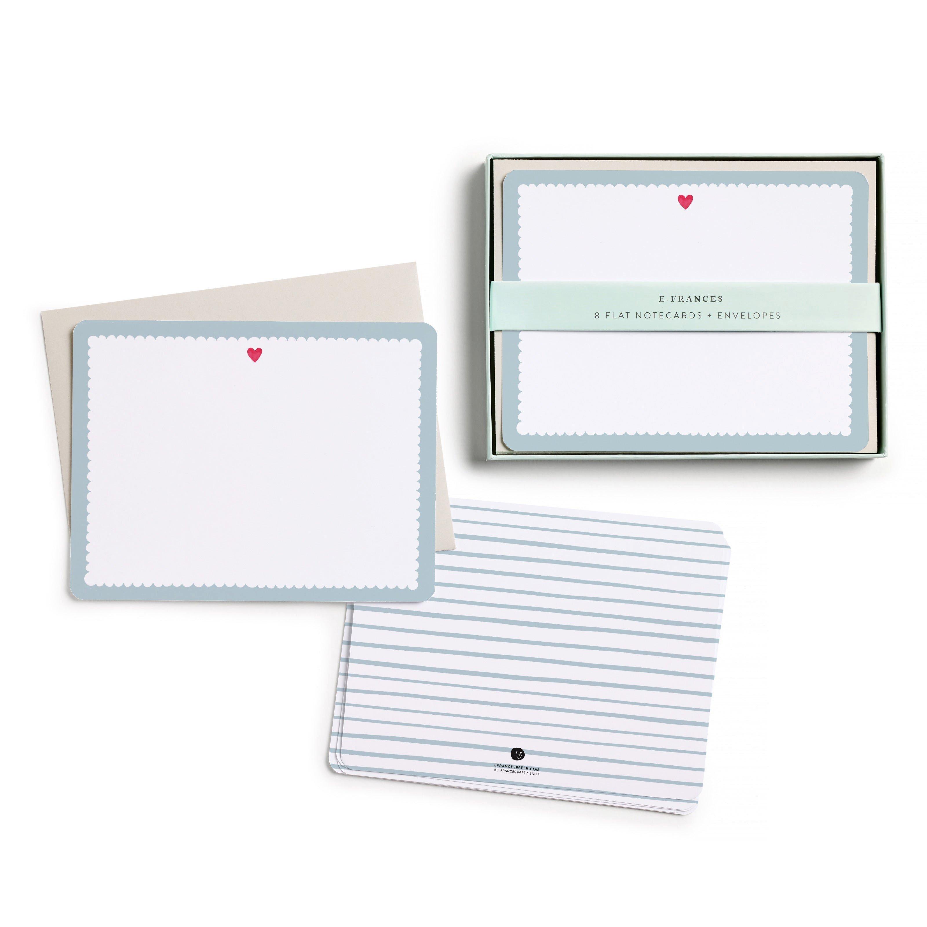 Scalloped Heart Flat Notecard Set image number 1