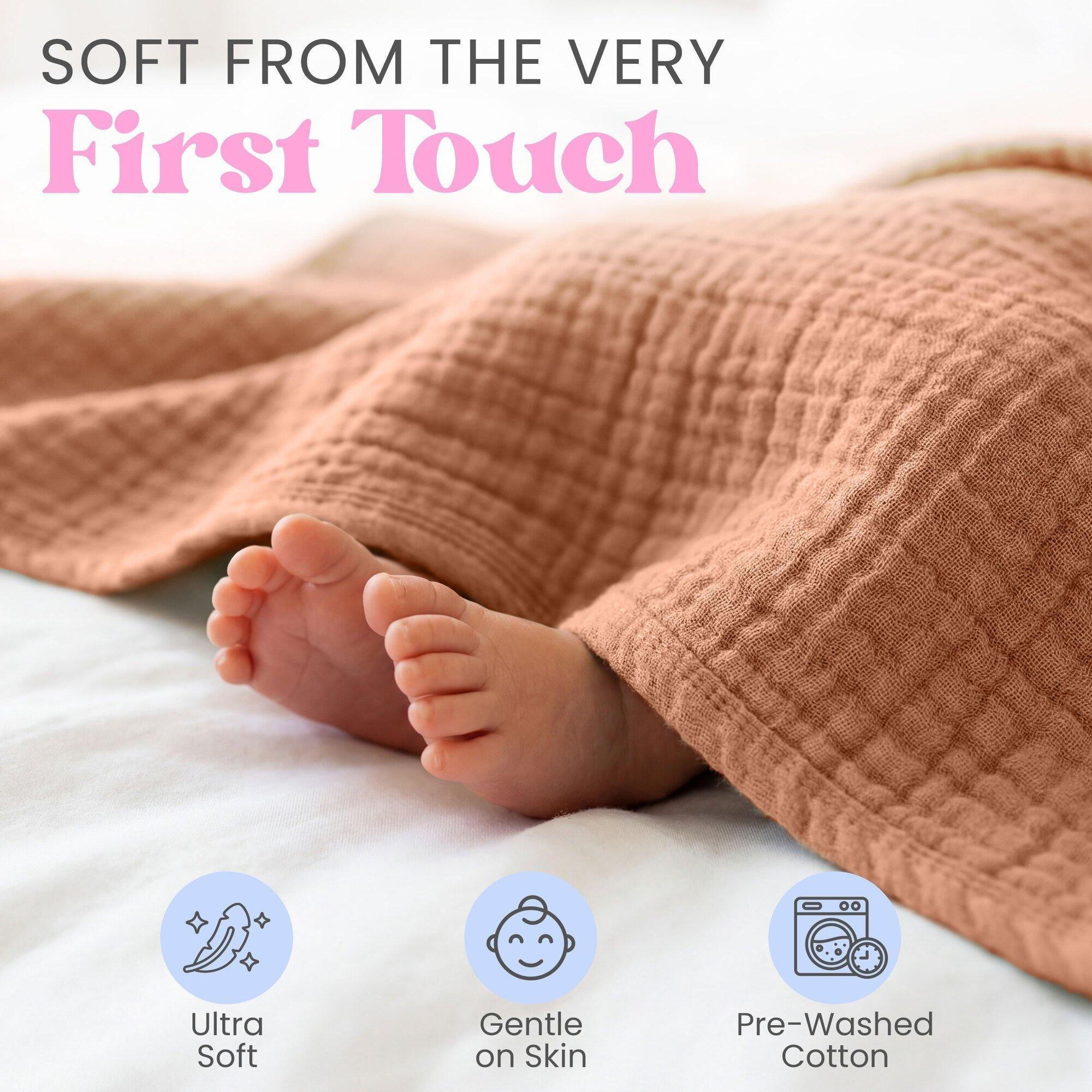 Baby Blanket: 2pk - Peach & Cream image number 3