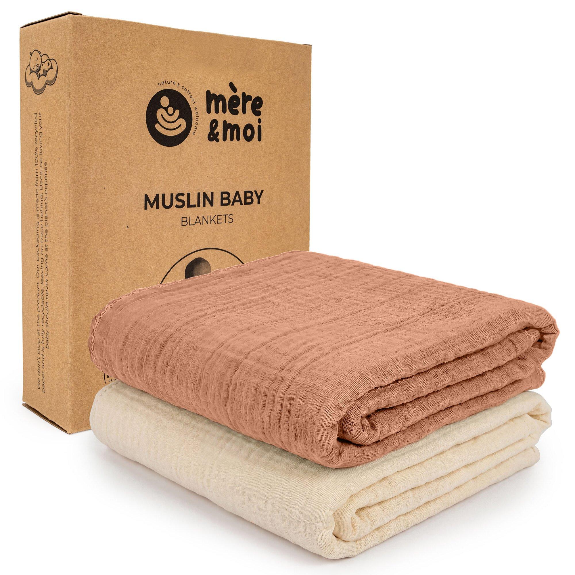 Baby Blanket: 2pk - Peach & Cream image number 1