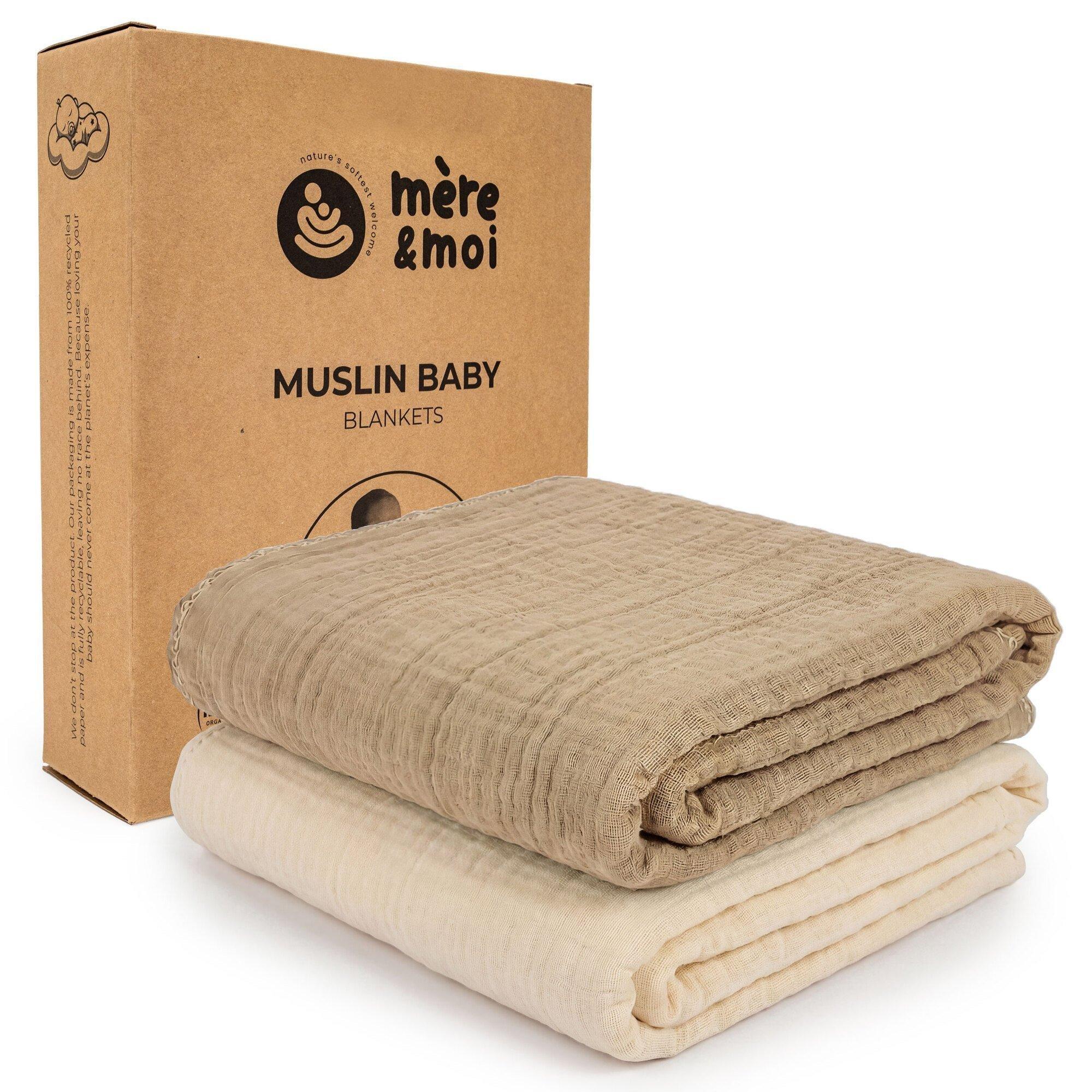 Baby Blanket: 2pk - Sand & Cream image number 1