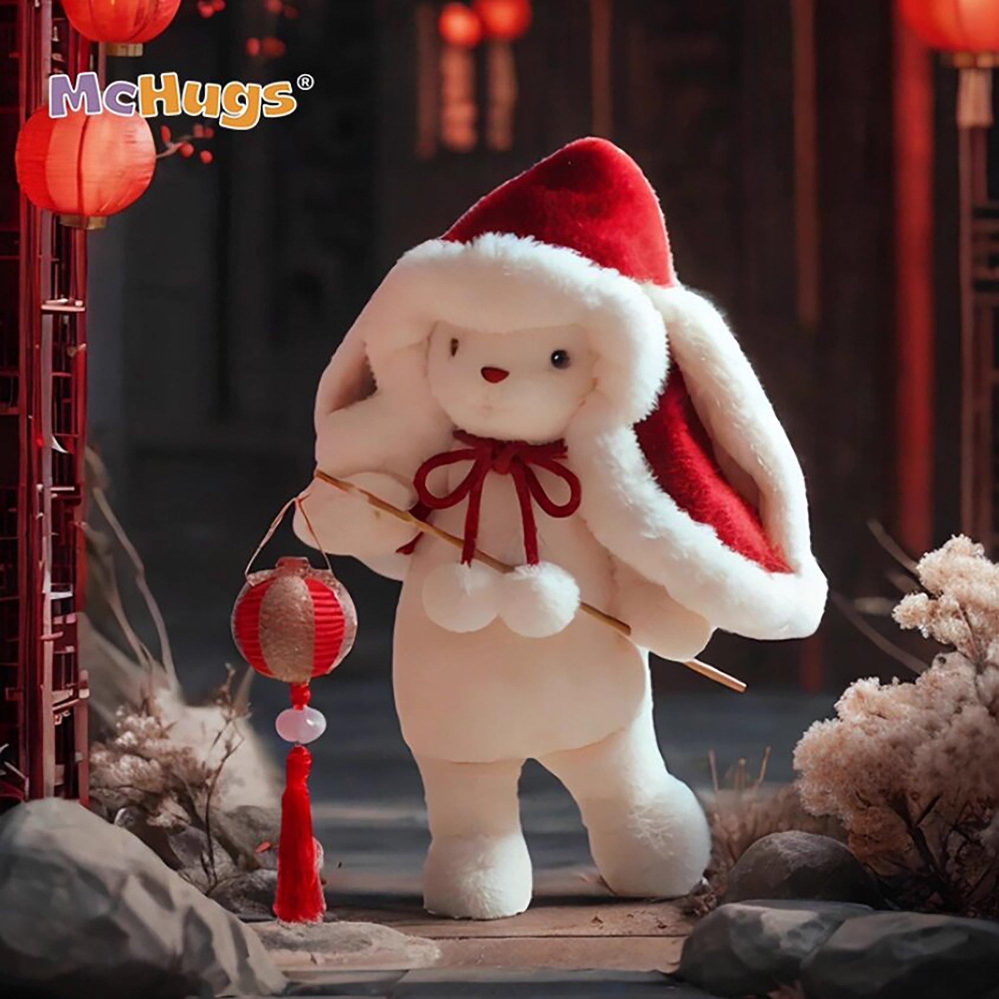 Forest Series: Red Riding Hood Smiling Rabbit - 9.8" Plush image number 1
