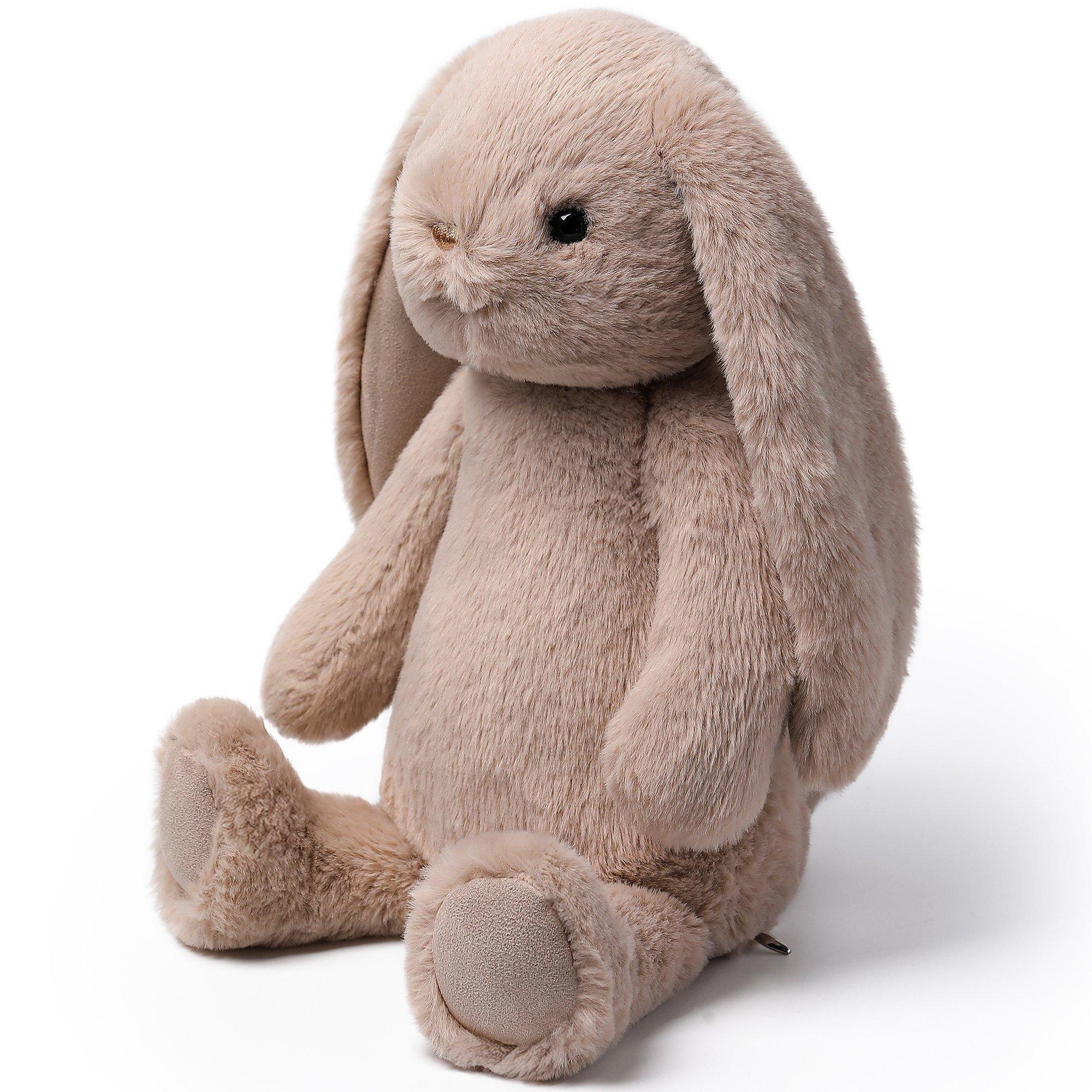 Forest Series: Silverleaf Grey Smiling Rabbit - 9.8" Plush image number 1