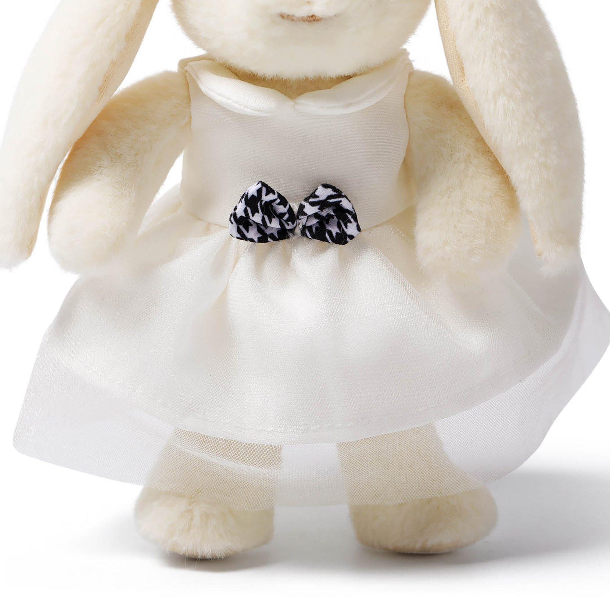 Bag Charm: White Dress Smiling Leveret Bunny image number 4