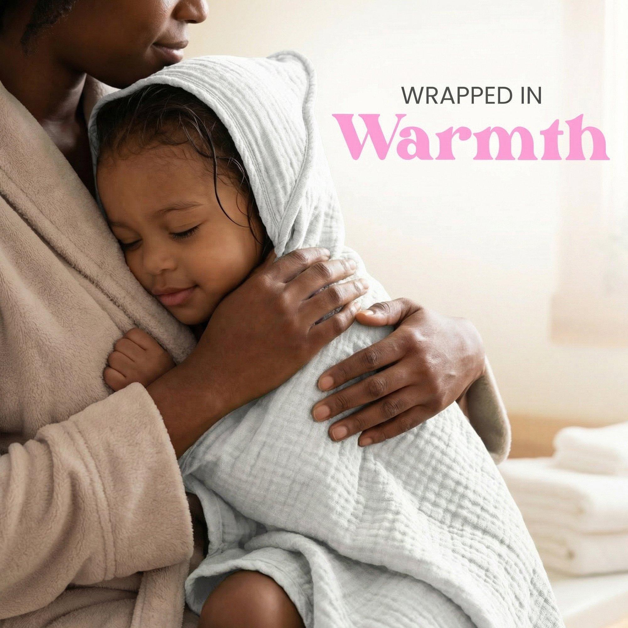 Hooded Baby Bath Towel: 2pk - White image number 4