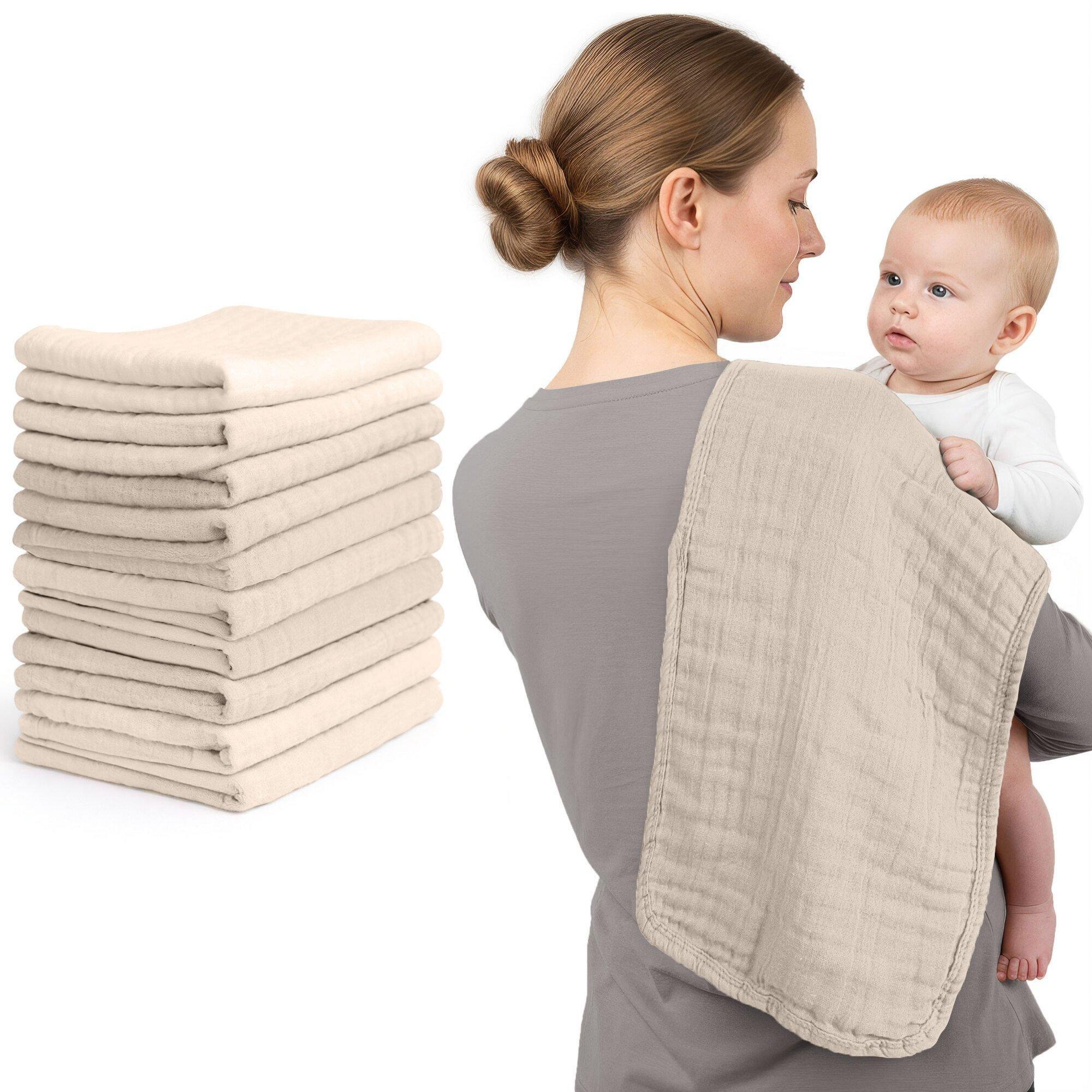 Burp Cloths: 10pk - Sand image number 1