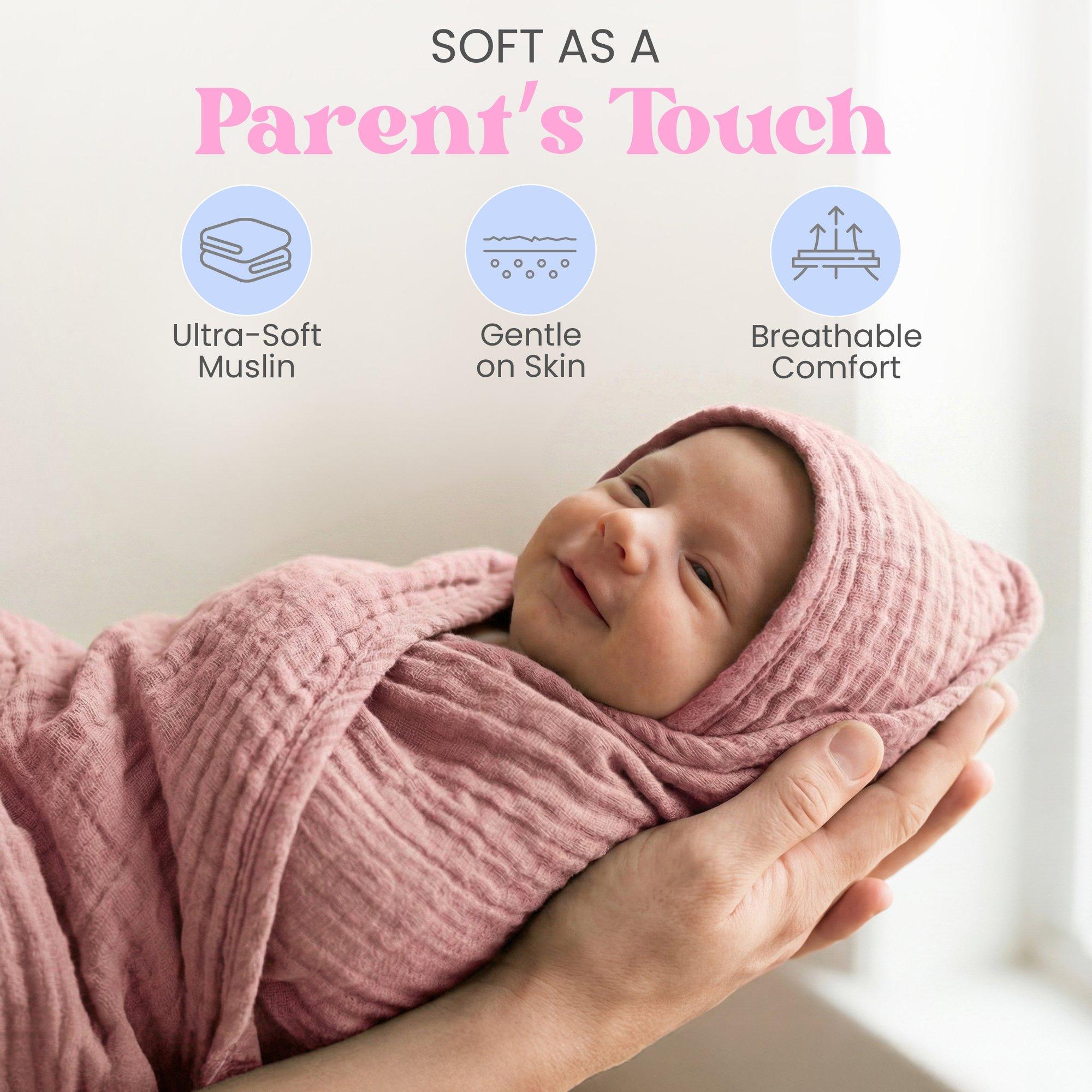 Hooded Baby Bath Towel: 2pk - Pink & Peach image number 2