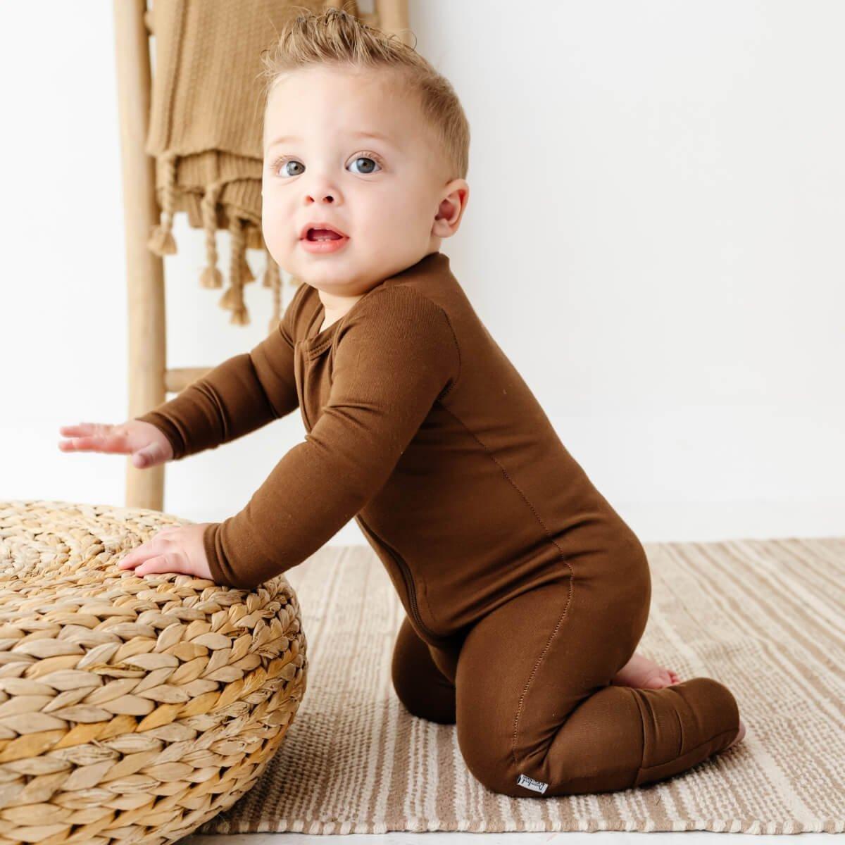 Baby Bamboo Pajamas with DreamCuffs&reg; | Chestnut image number 1