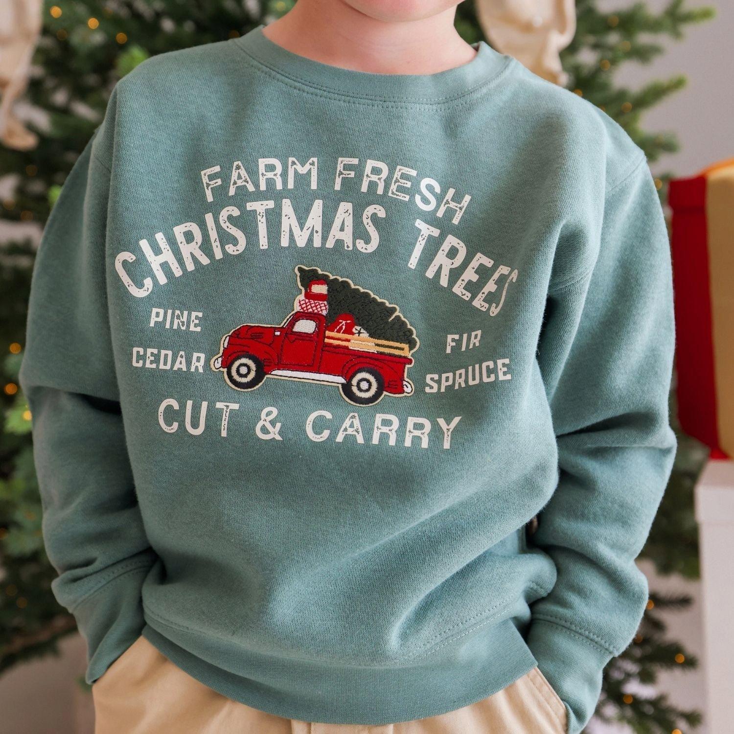 Farm Fresh Christmas Tree Patch Sweatshirt image number 2
