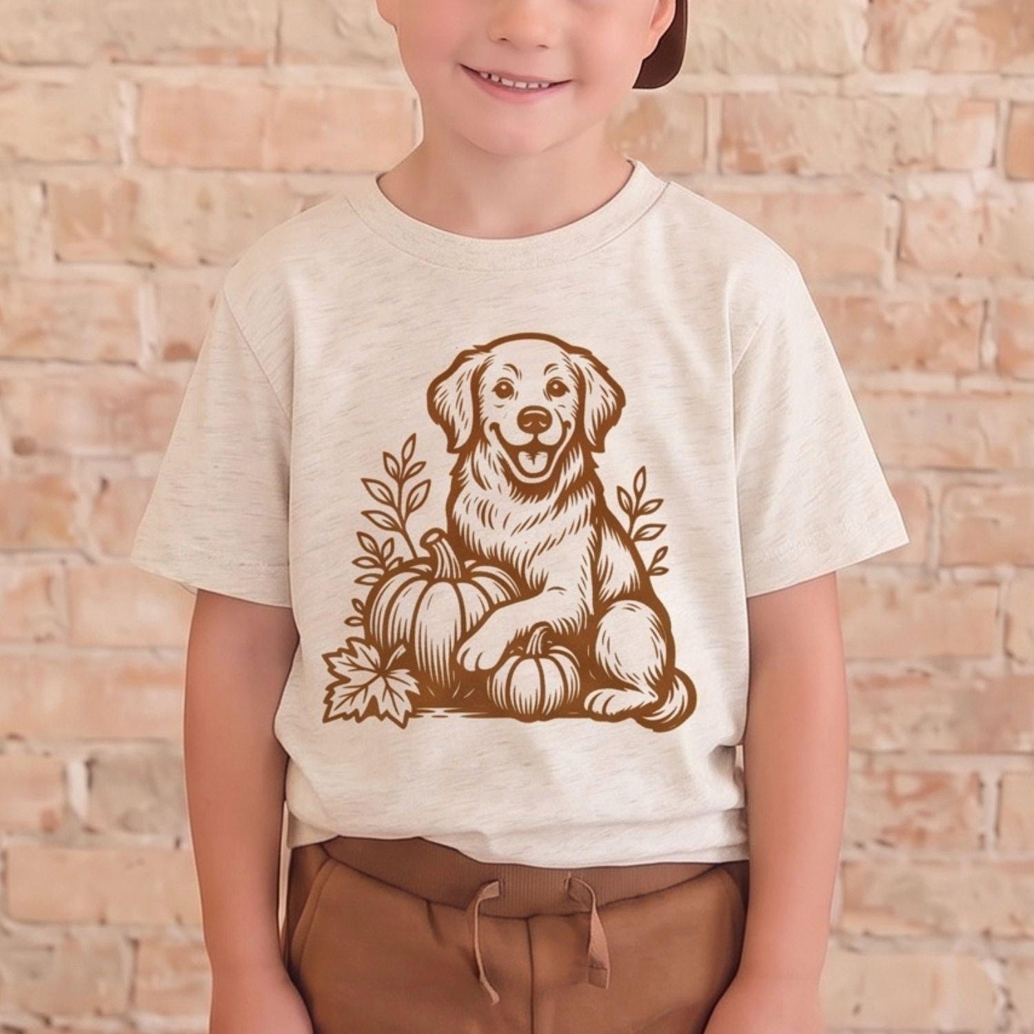 Golden Retriever Harvest Short Sleeve T-Shirt image number 2