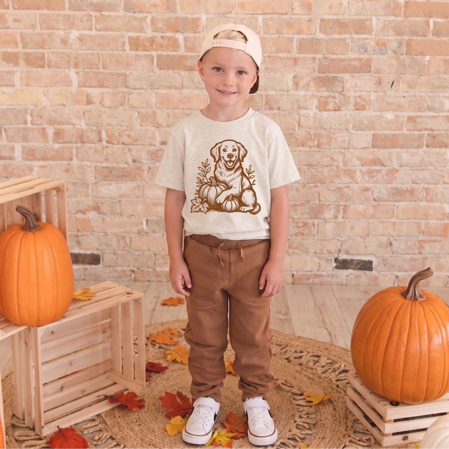 Golden Retriever Harvest Short Sleeve T-Shirt image number 1