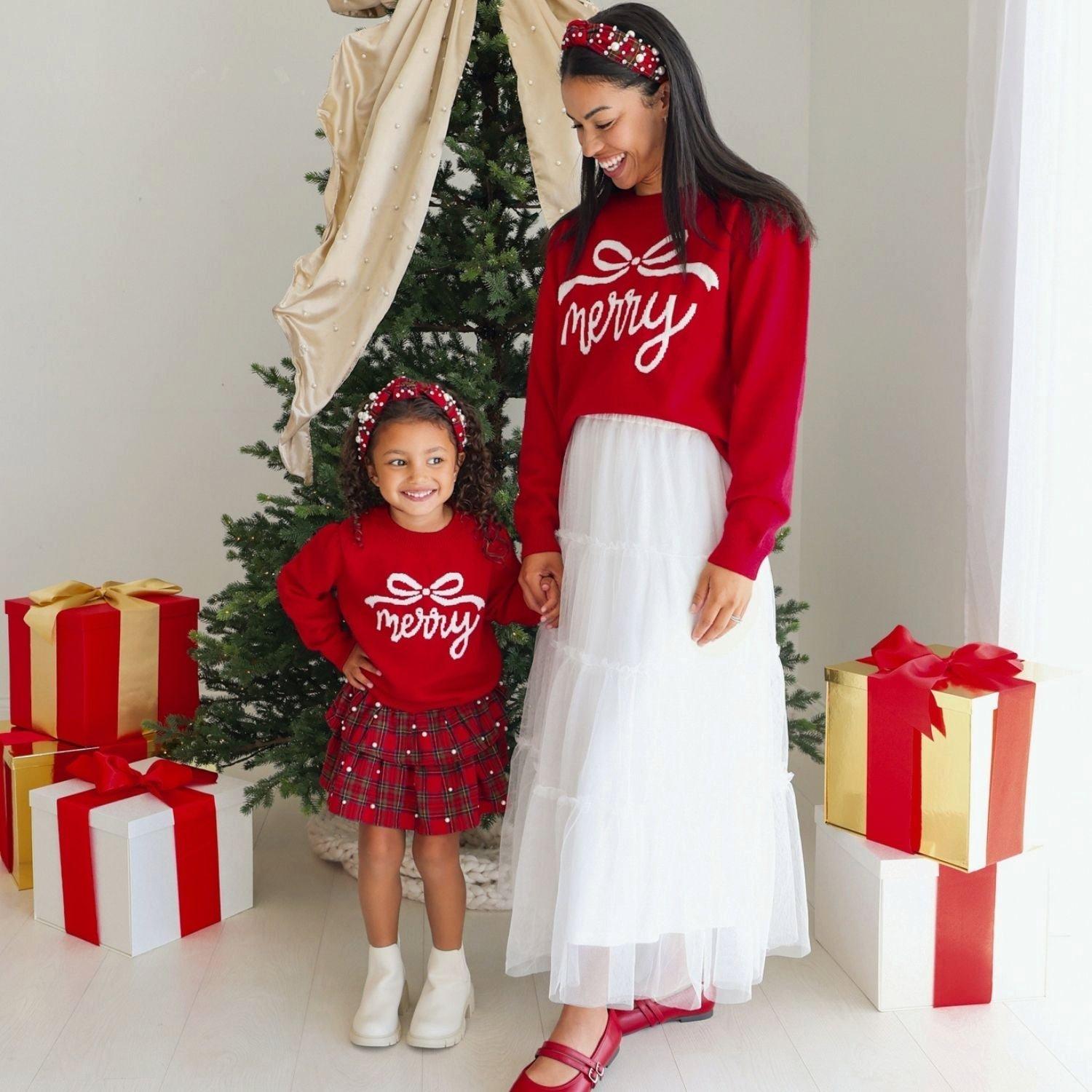Merry Bow Christmas Sweater image number 3
