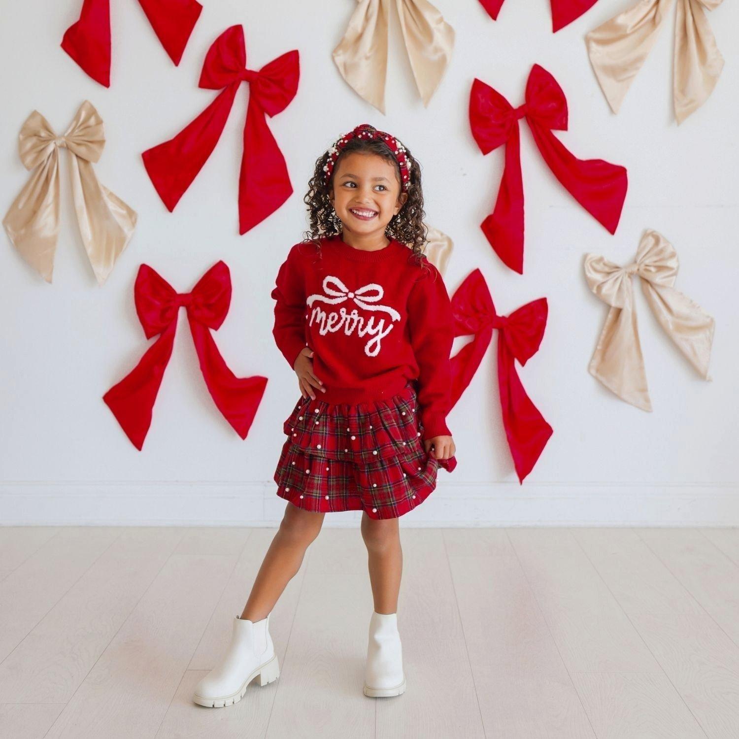 Merry Bow Christmas Sweater image number 1