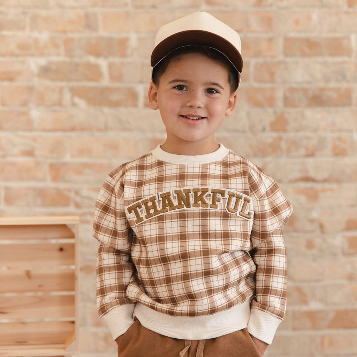 Thankful Patch Thanksgiving Sweatshirt image number 2