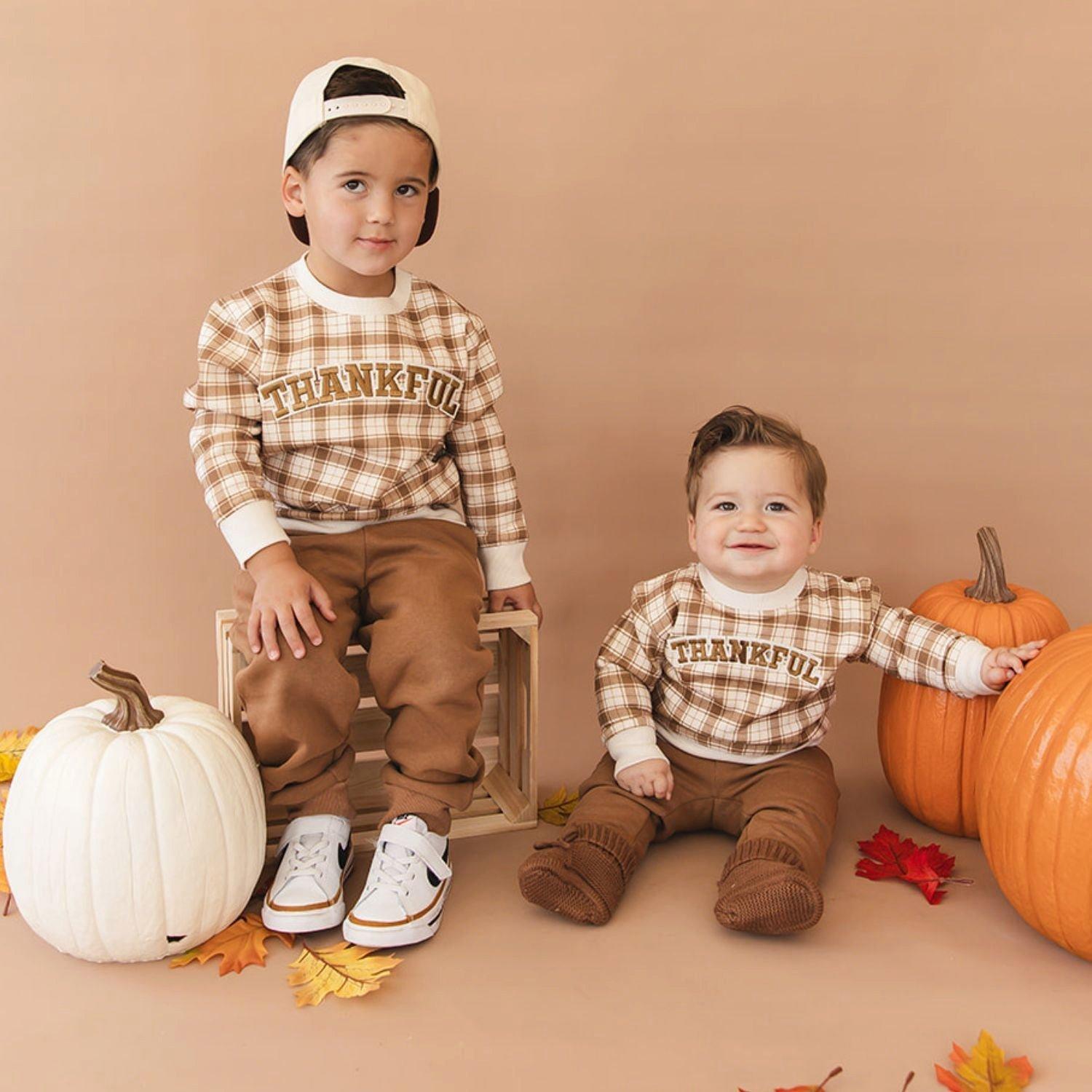 Thankful Patch Thanksgiving Sweatshirt image number 4