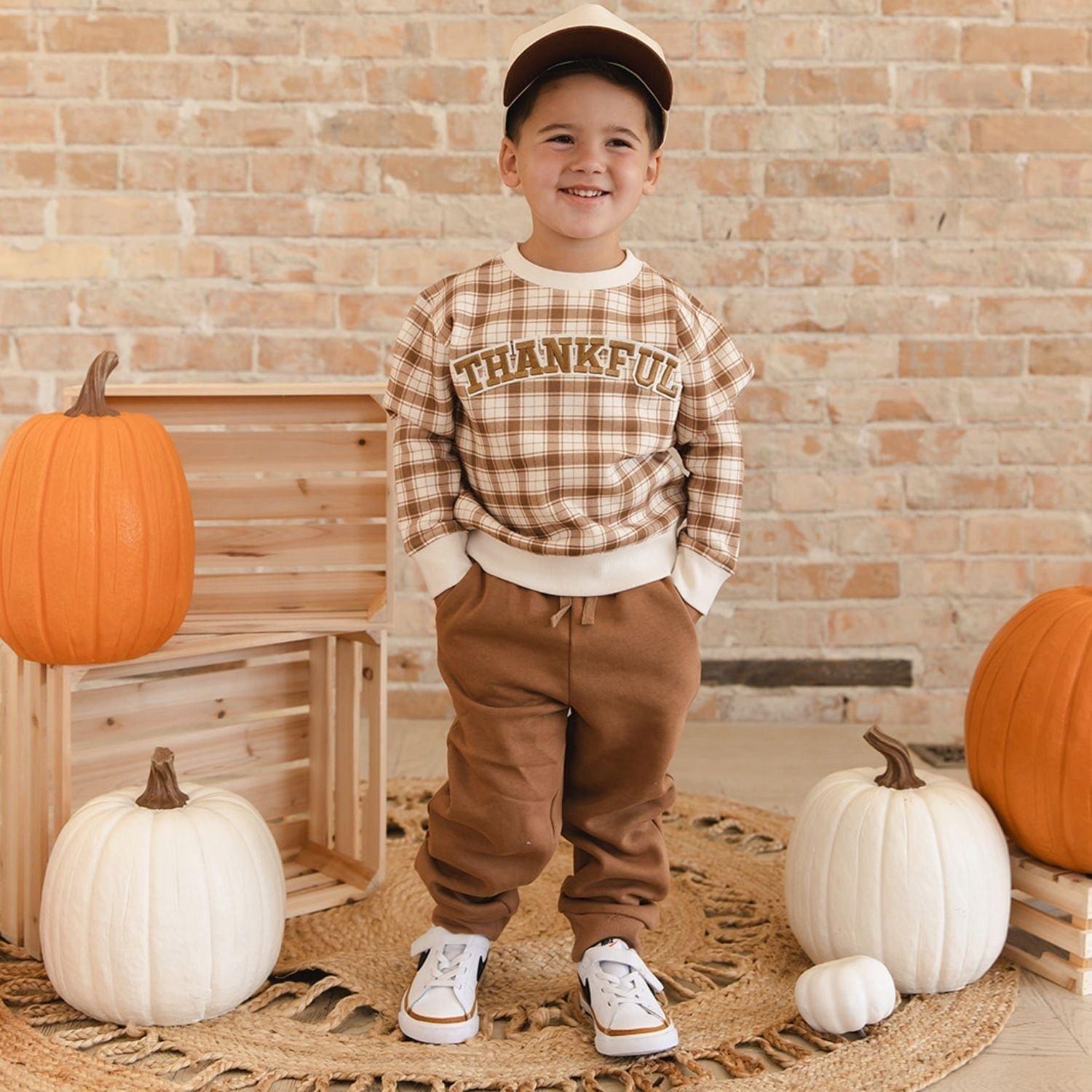 Thankful Patch Thanksgiving Sweatshirt image number 1
