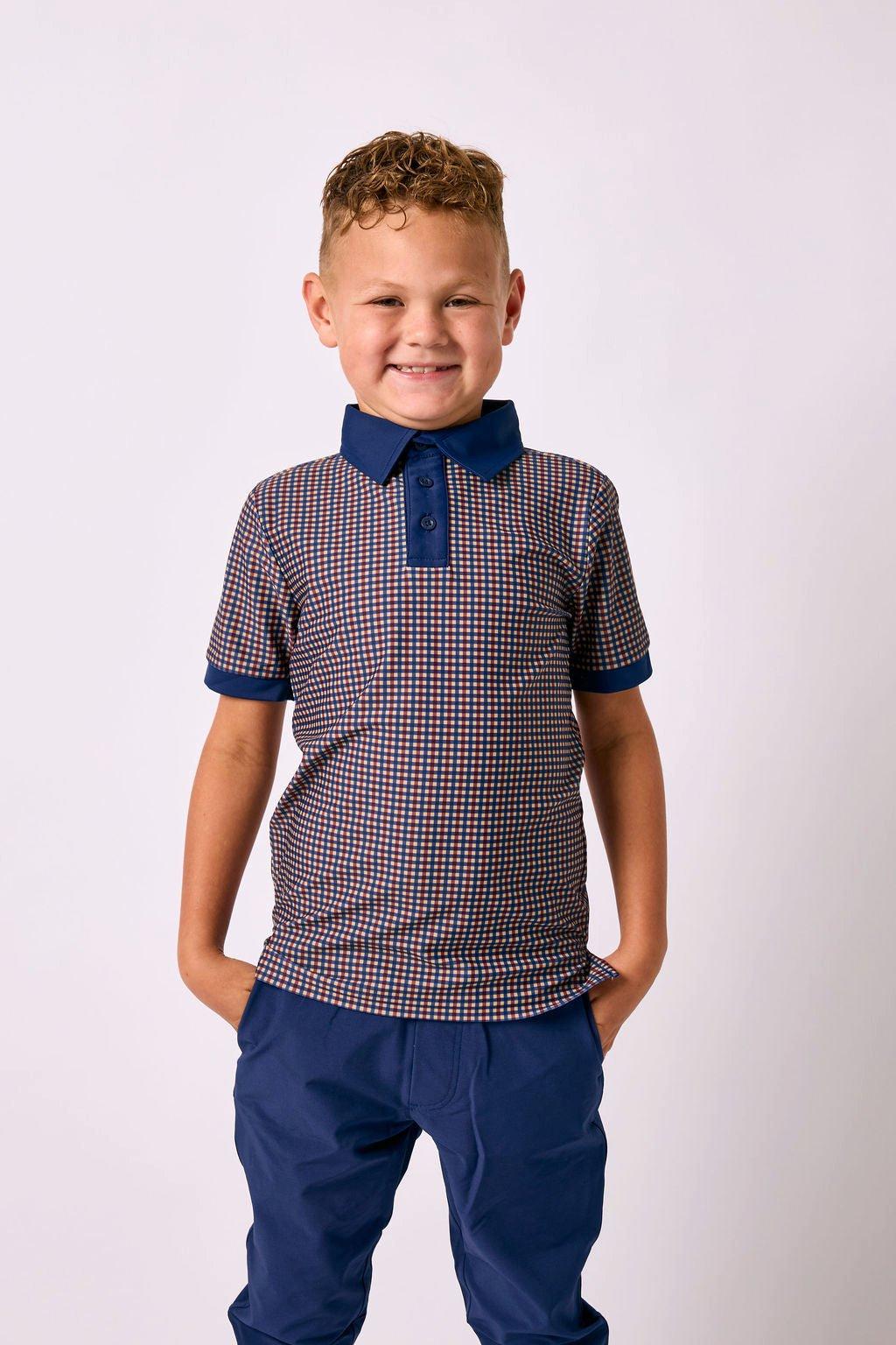 Boys Polo Shirt - Fall Plaid image number 3