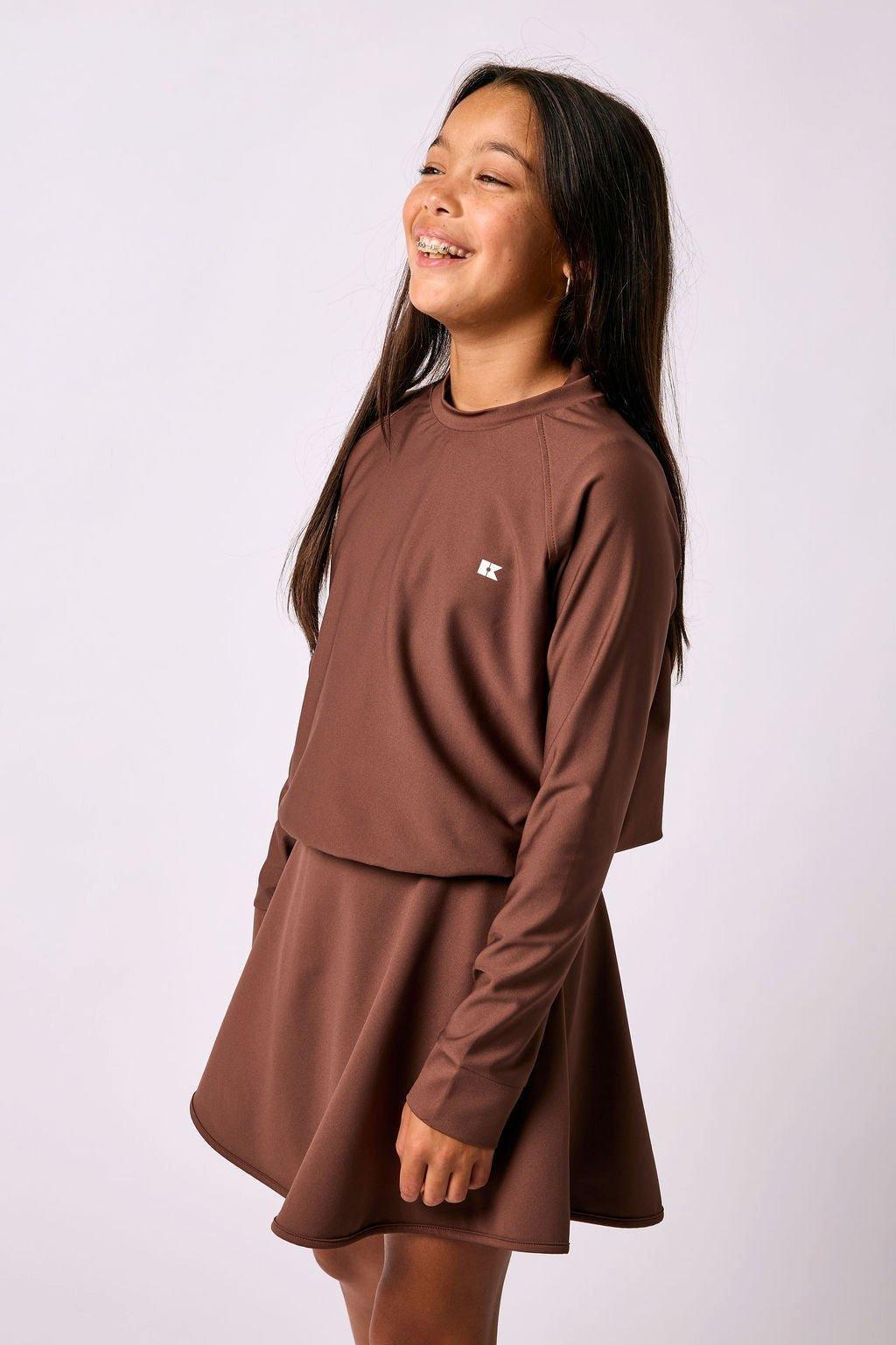 Crewneck Pullover- Brown image number 4