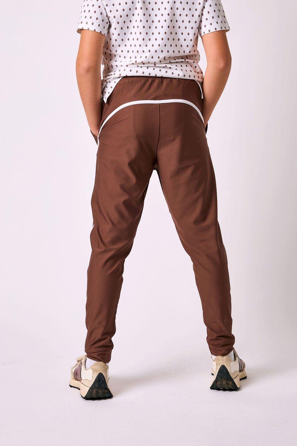 Boys Warm-Up Retro Jogger Pant - Brown image number 4