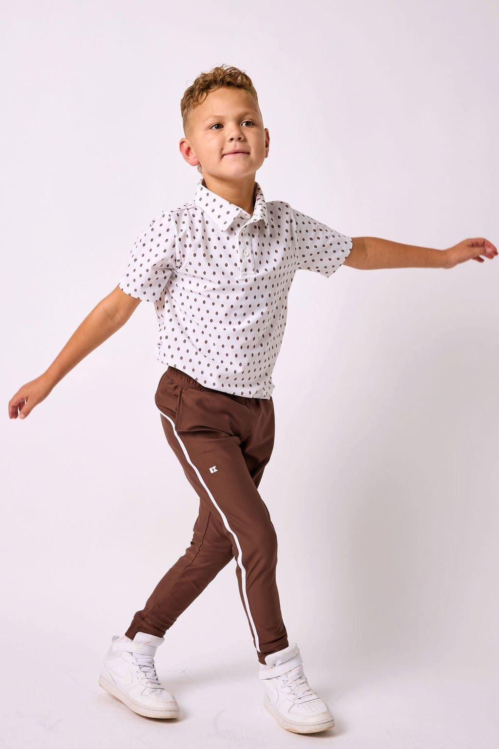 Boys Warm-Up Retro Jogger Pant - Brown image number 1