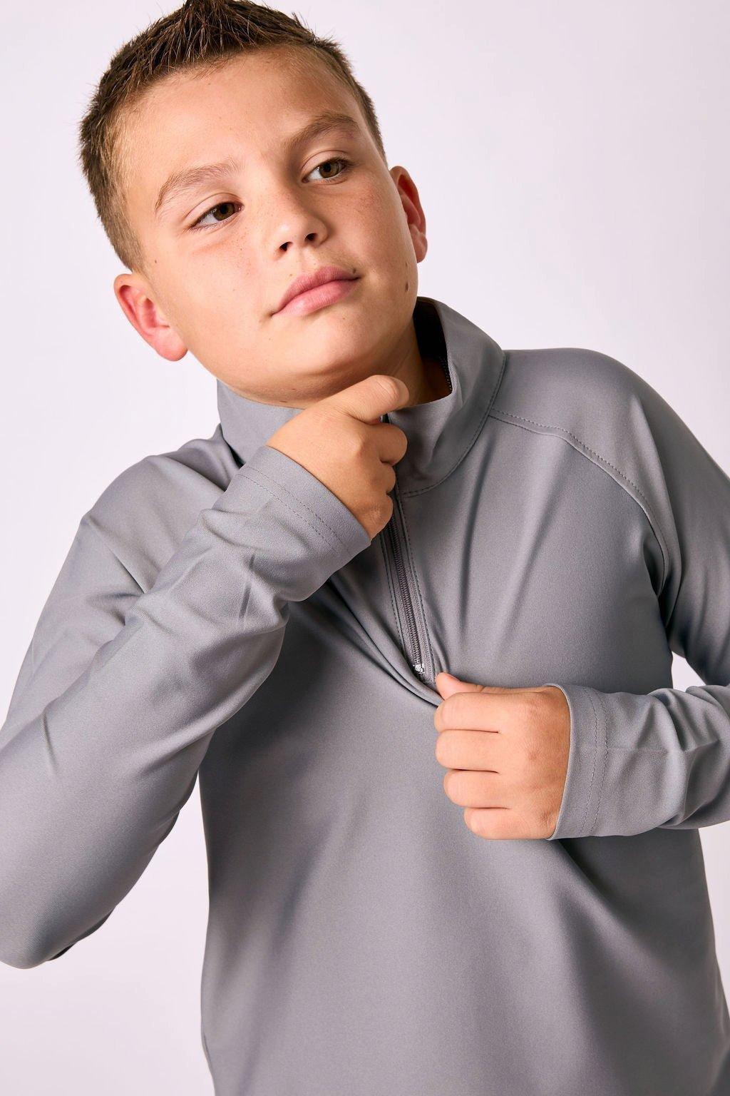 Boys Half Zip - Grey image number 3